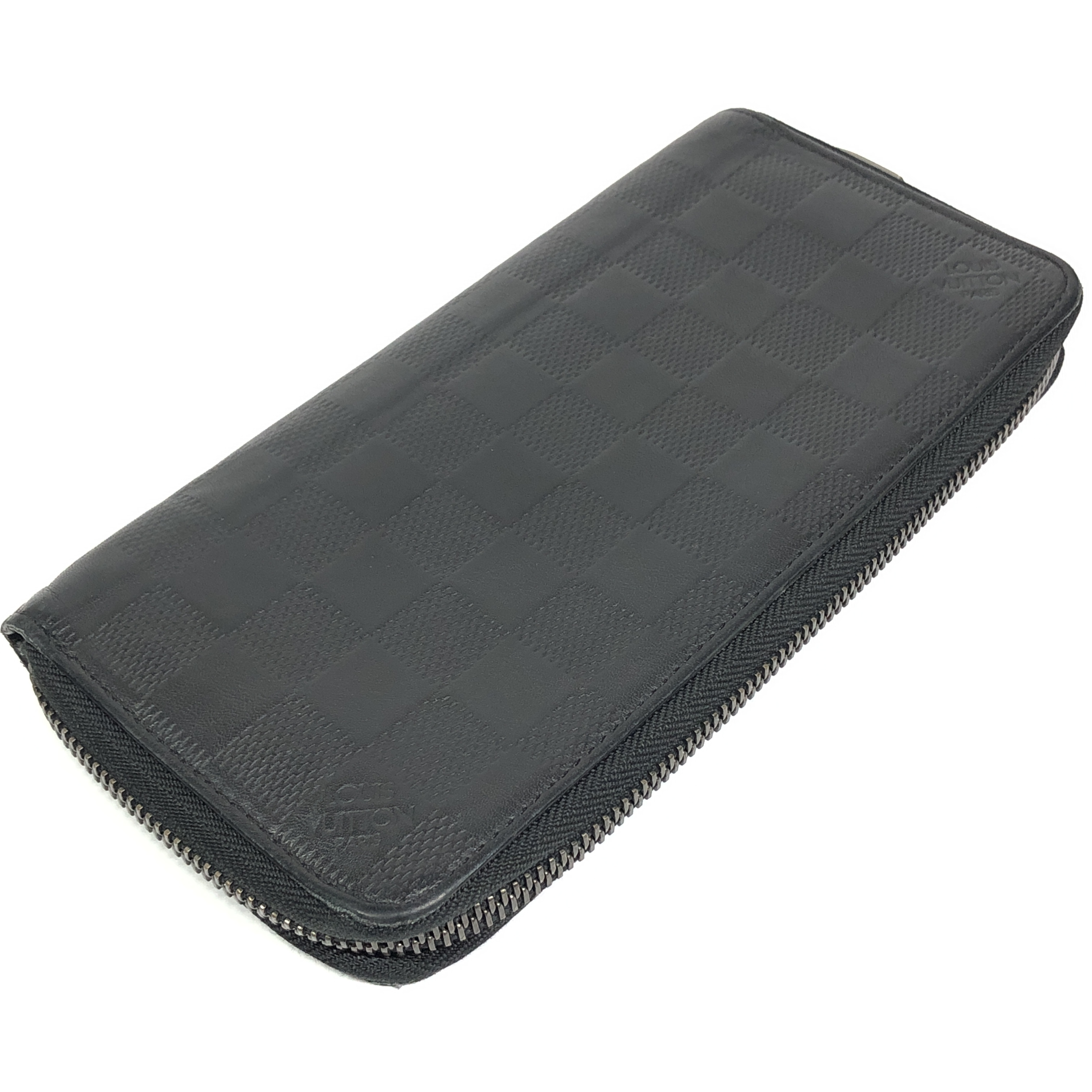 Damier Infini Zippy Wallet Vertical Long Wallet N63548 Organizer Round Zipper Onyx CA1199 Coin Purse — view 9