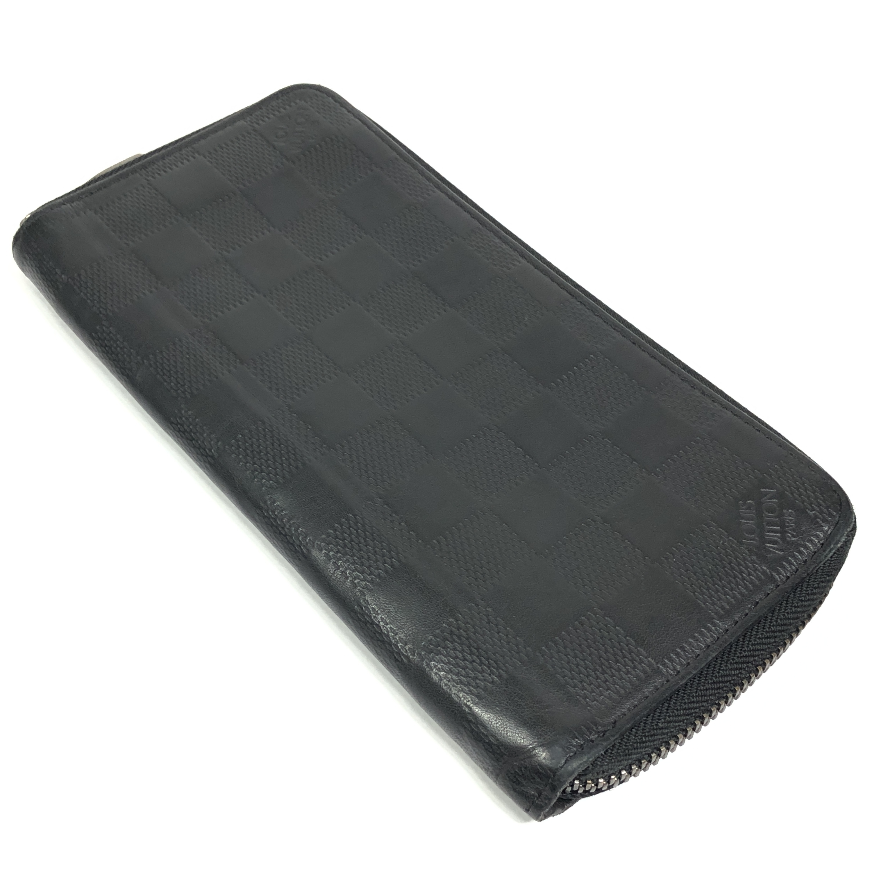 Damier Infini Zippy Wallet Vertical Long Wallet N63548 Organizer Round Zipper Onyx CA1199 Coin Purse — view 10