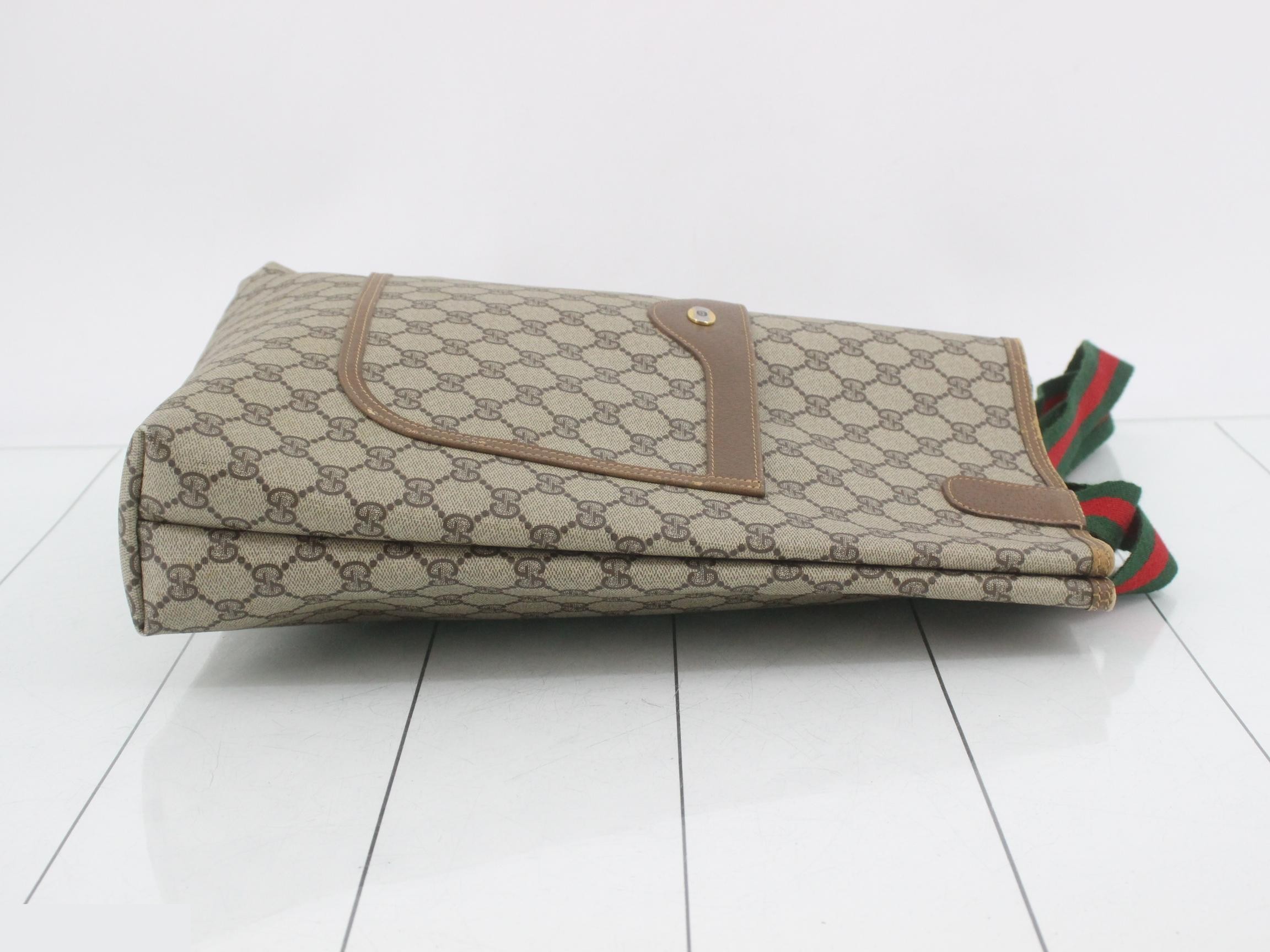 Old Gucci Sherry Line GG Plus Tote Bag — view 3