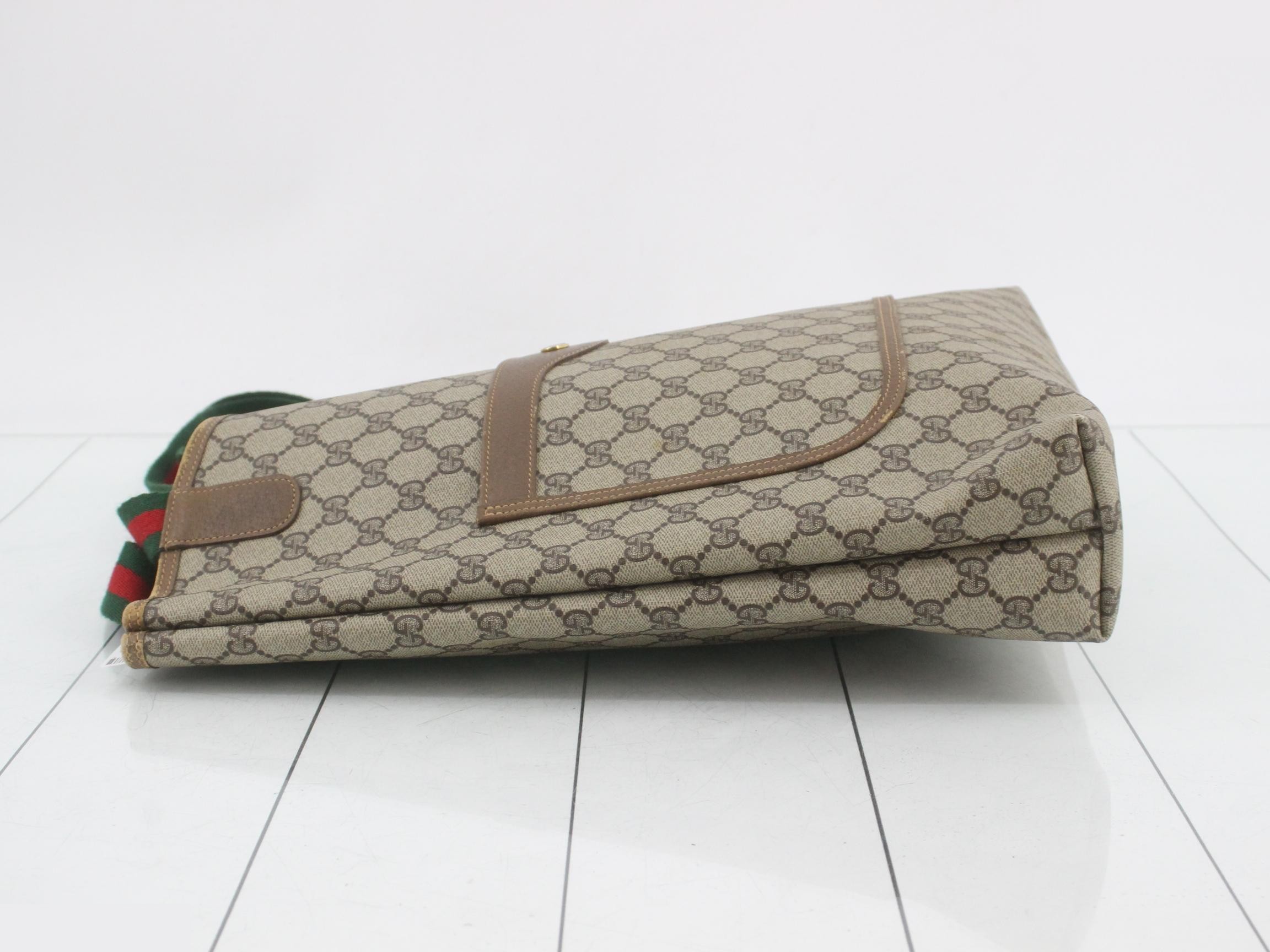 Old Gucci Sherry Line GG Plus Tote Bag — view 4