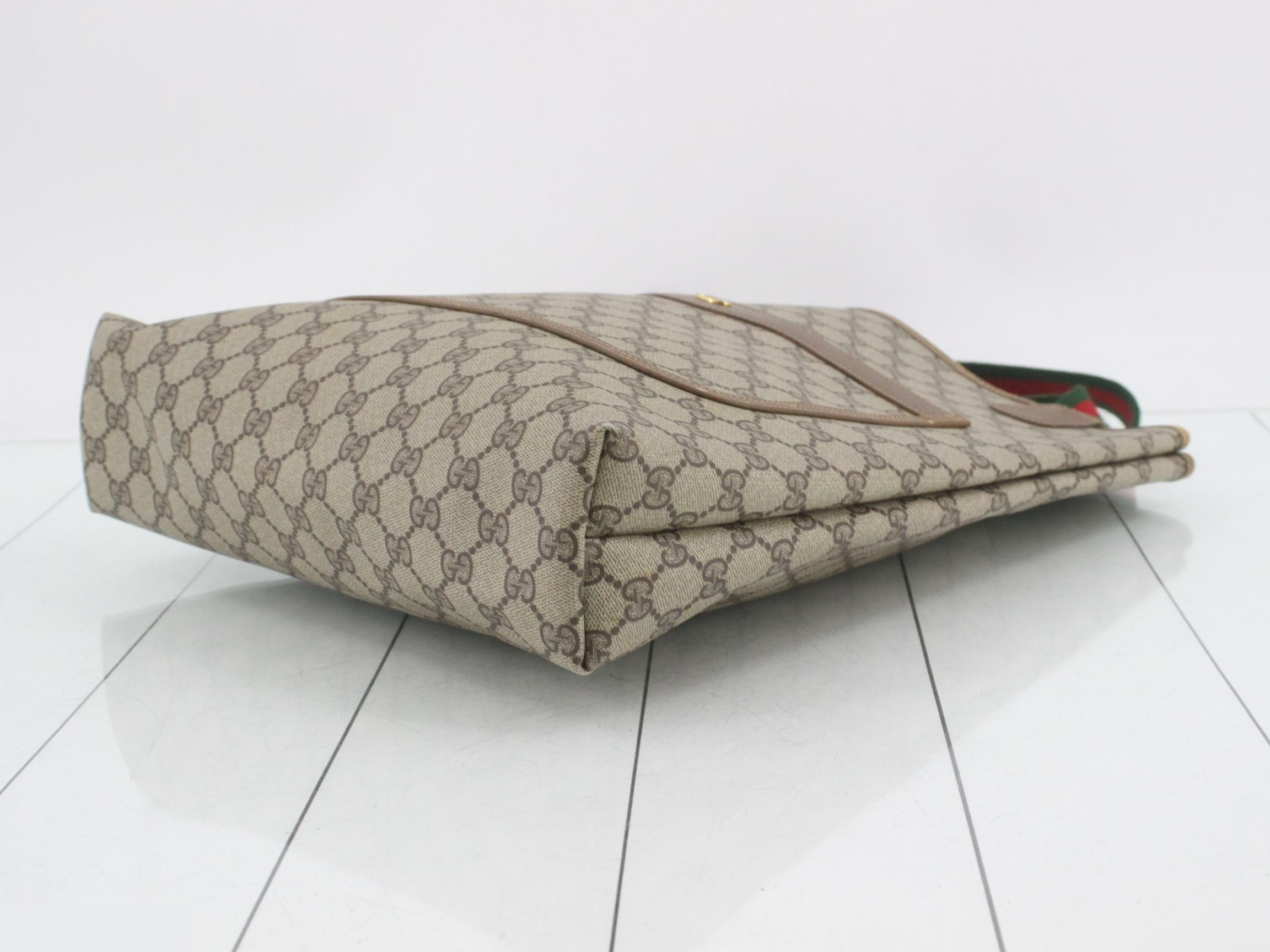 Old Gucci Sherry Line GG Plus Tote Bag — view 6