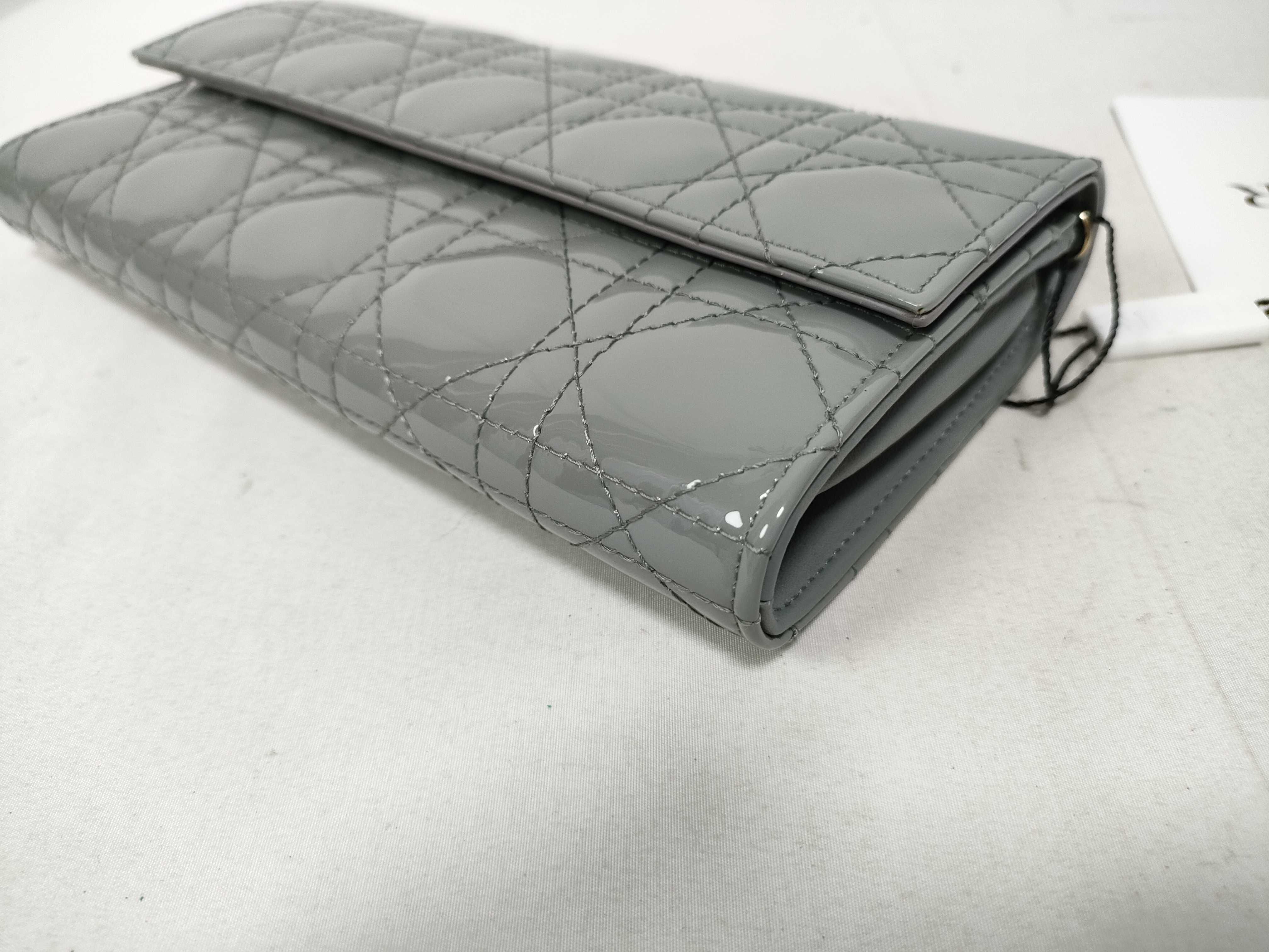 Cannage Chain Wallet Enamel Wallet — view 3