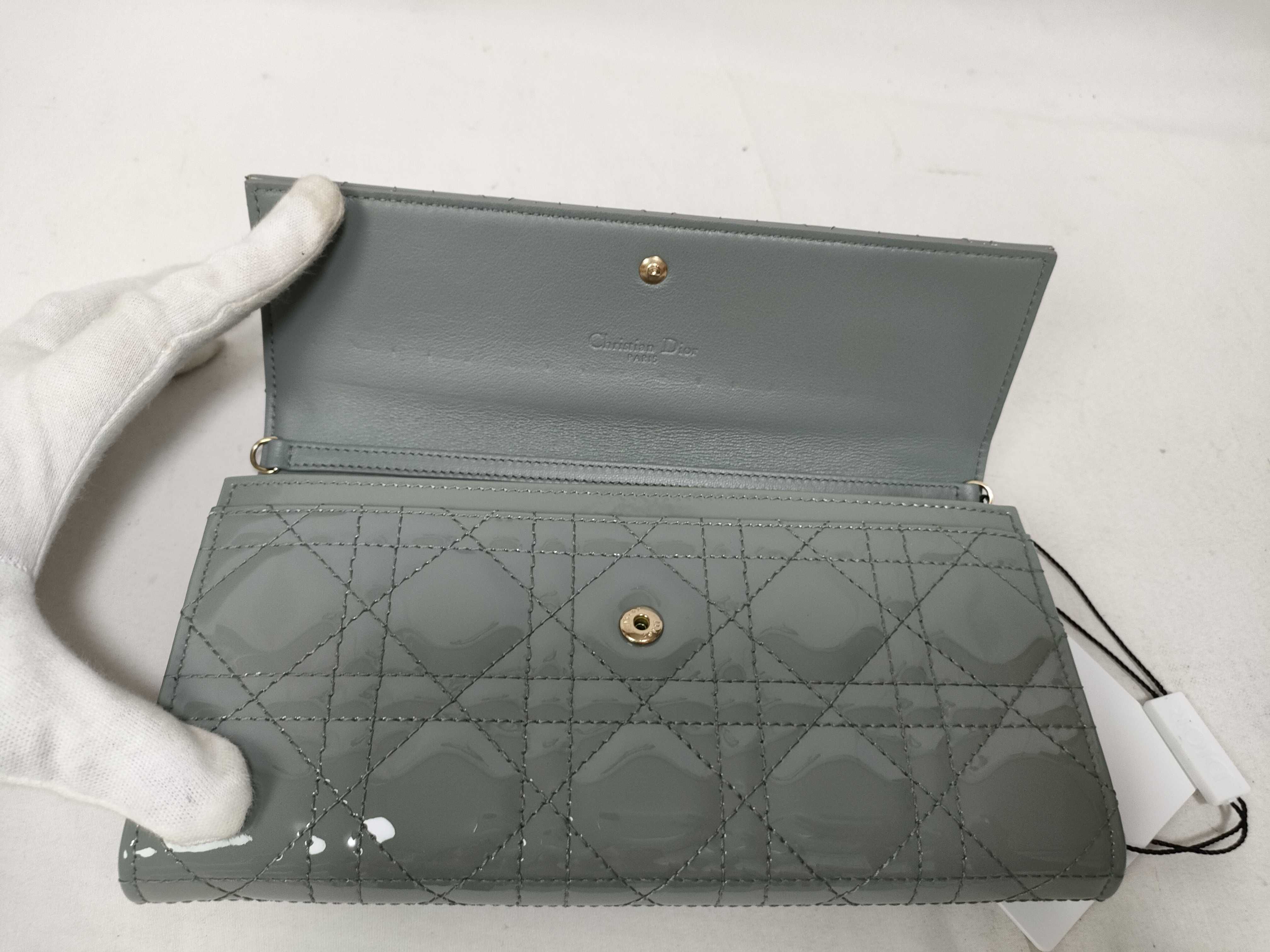 Cannage Chain Wallet Enamel Wallet — view 8