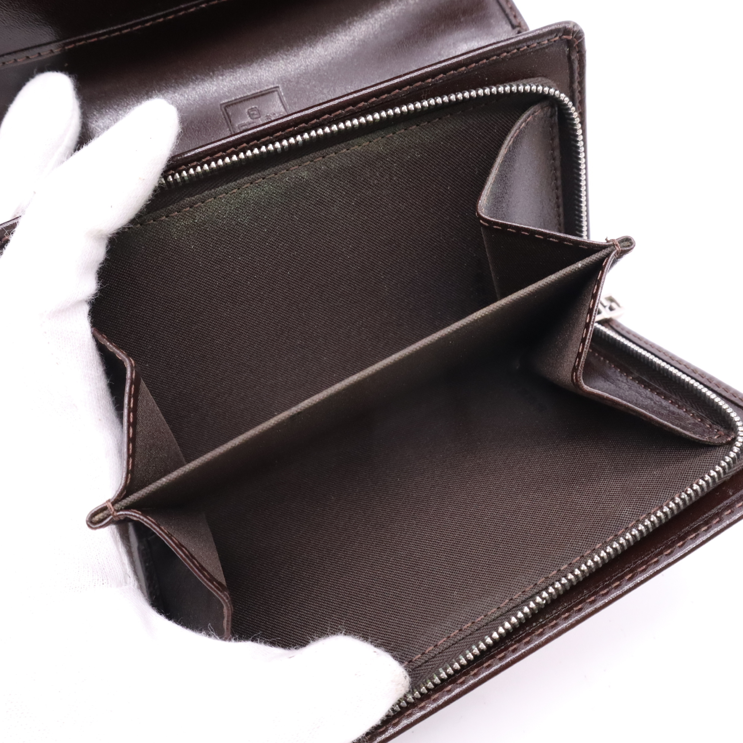 Zucca Tri-fold Wallet, Brown — view 11