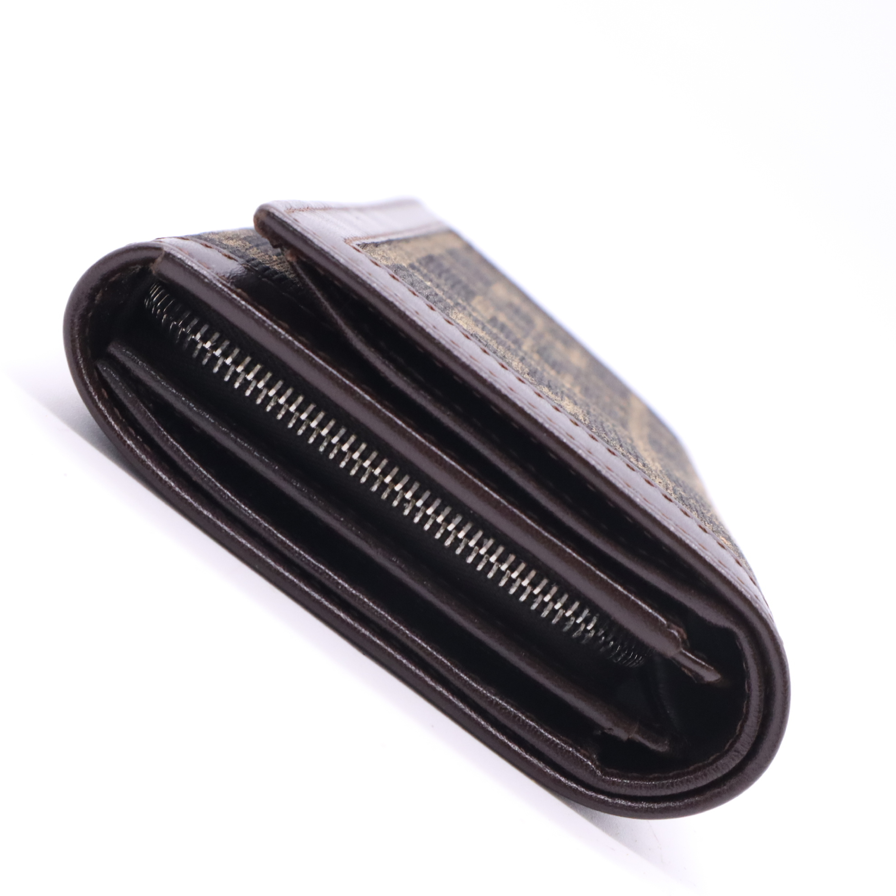 Zucca Tri-fold Wallet, Brown — view 4
