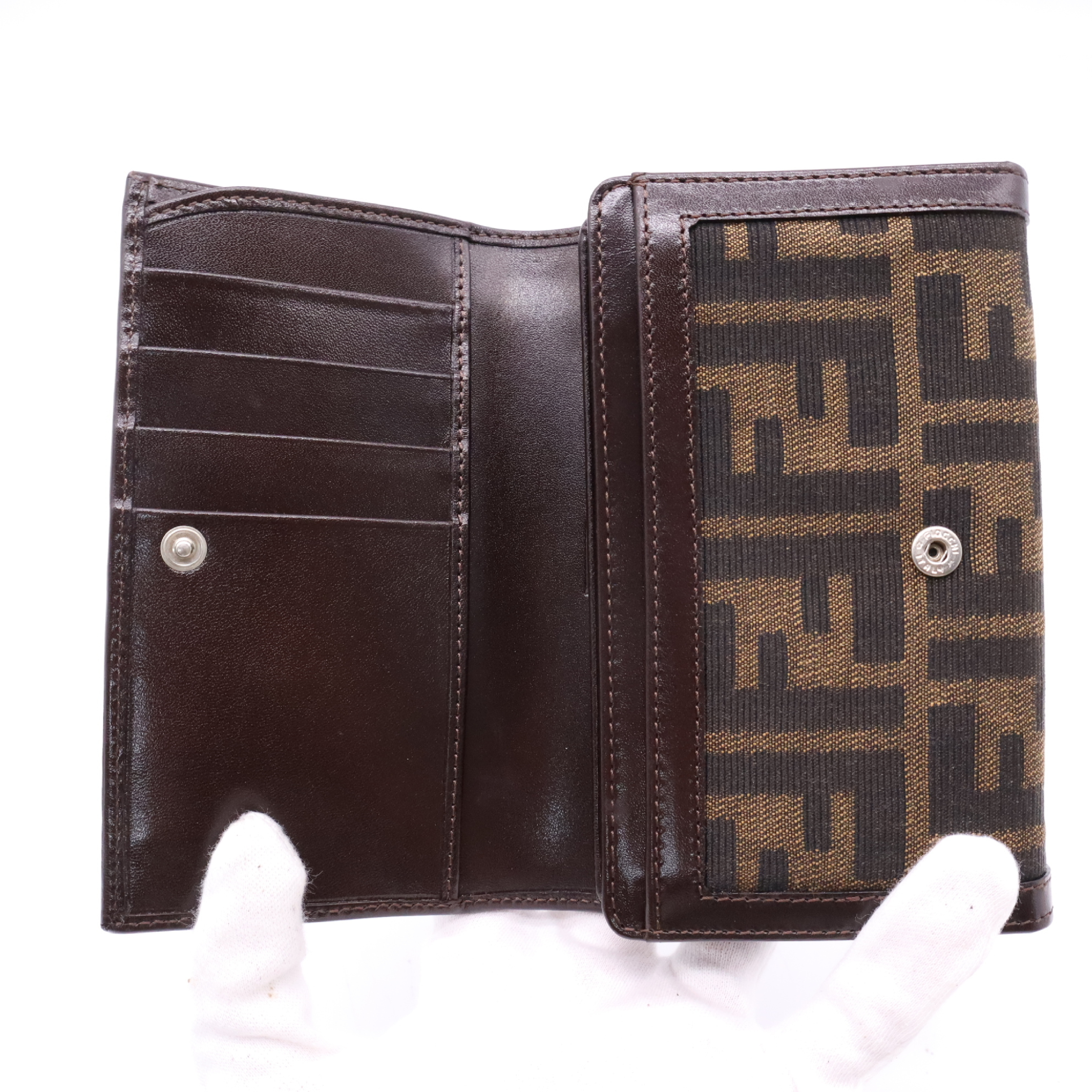 Zucca Tri-fold Wallet, Brown — view 9