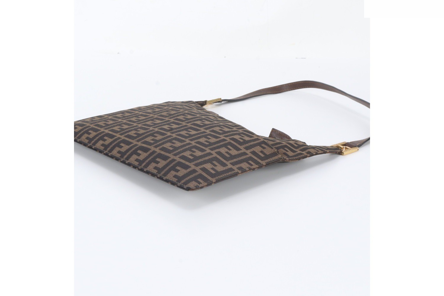 Zucca Leather Canvas One-Shoulder Bag — view 4