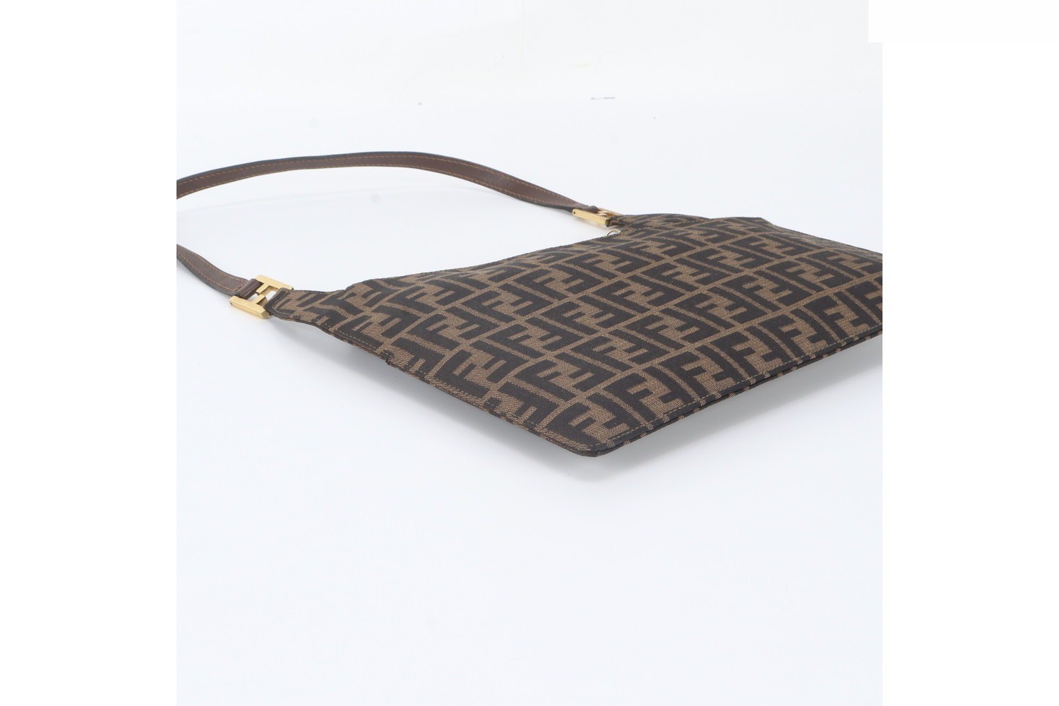 Zucca Leather Canvas One-Shoulder Bag — view 5
