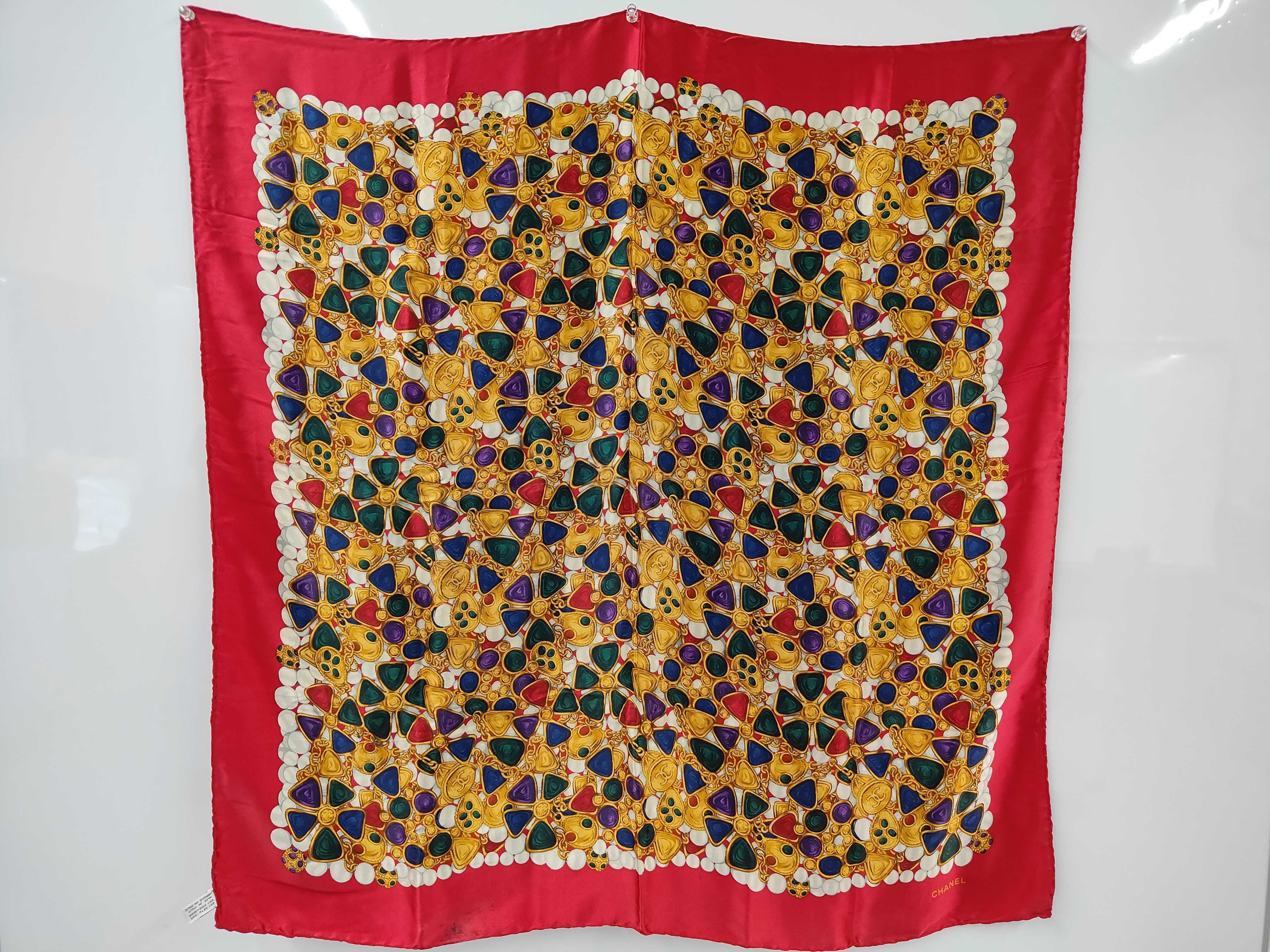 jewel pattern scarf red Other accessories