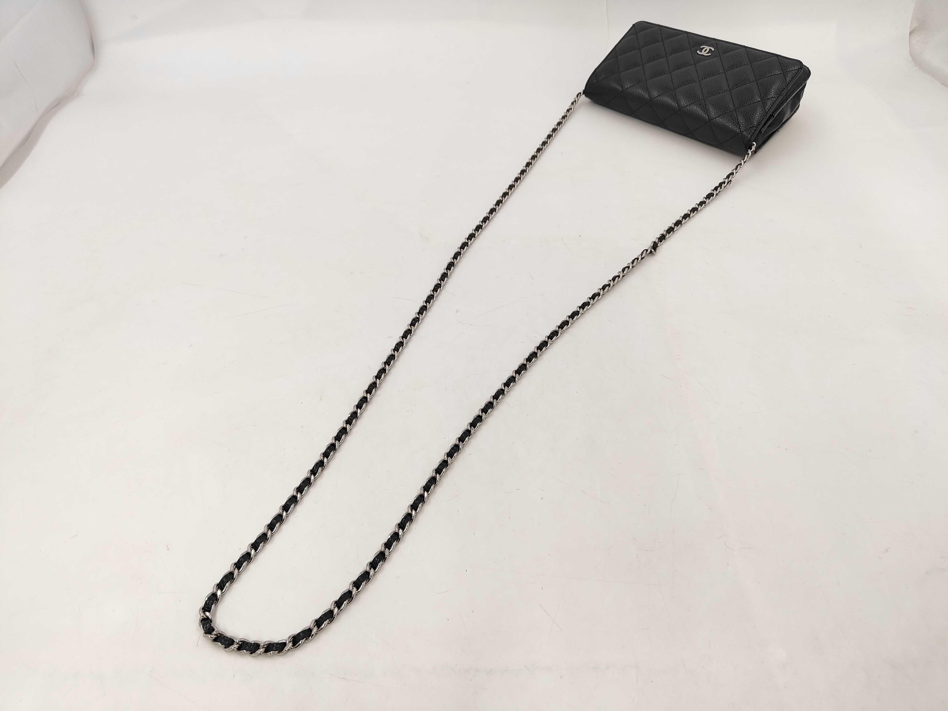 Matelassé Chain Wallet with Plate Shoulder Bag — view 3