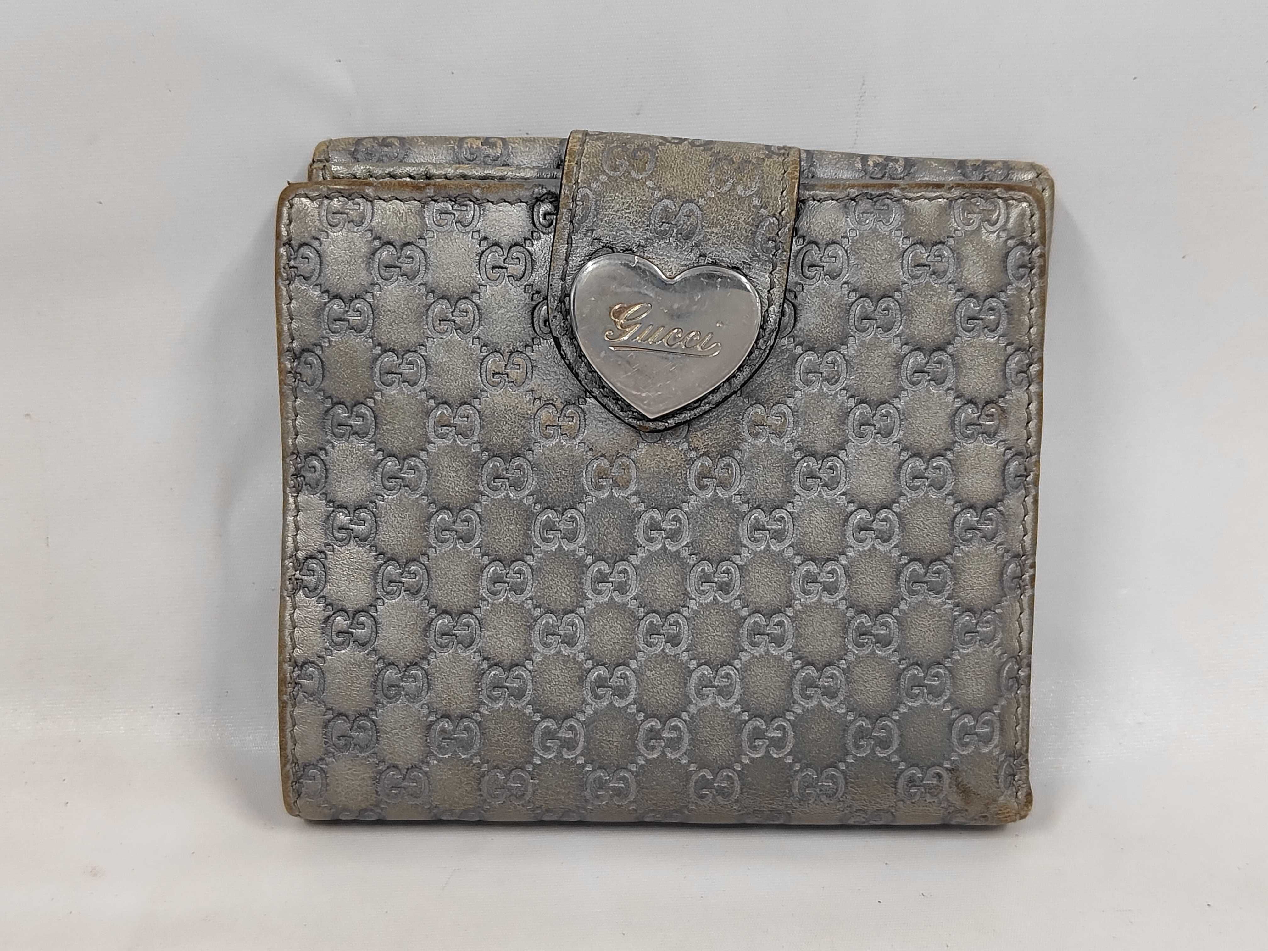 Microssima Bi-fold Wallet, Leather, Silver, 203549