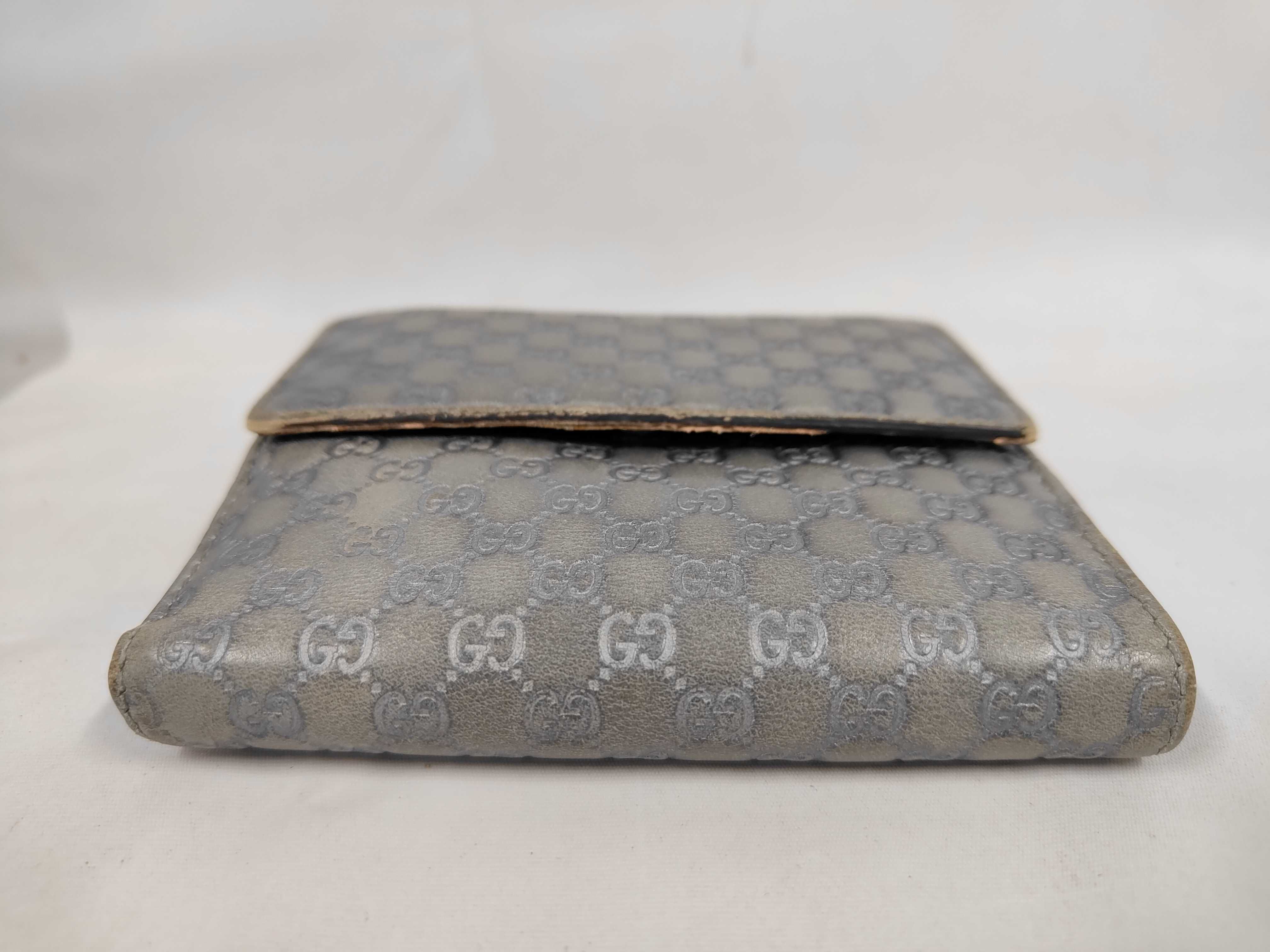 Microssima Bi-fold Wallet, Leather, Silver, 203549 — view 4