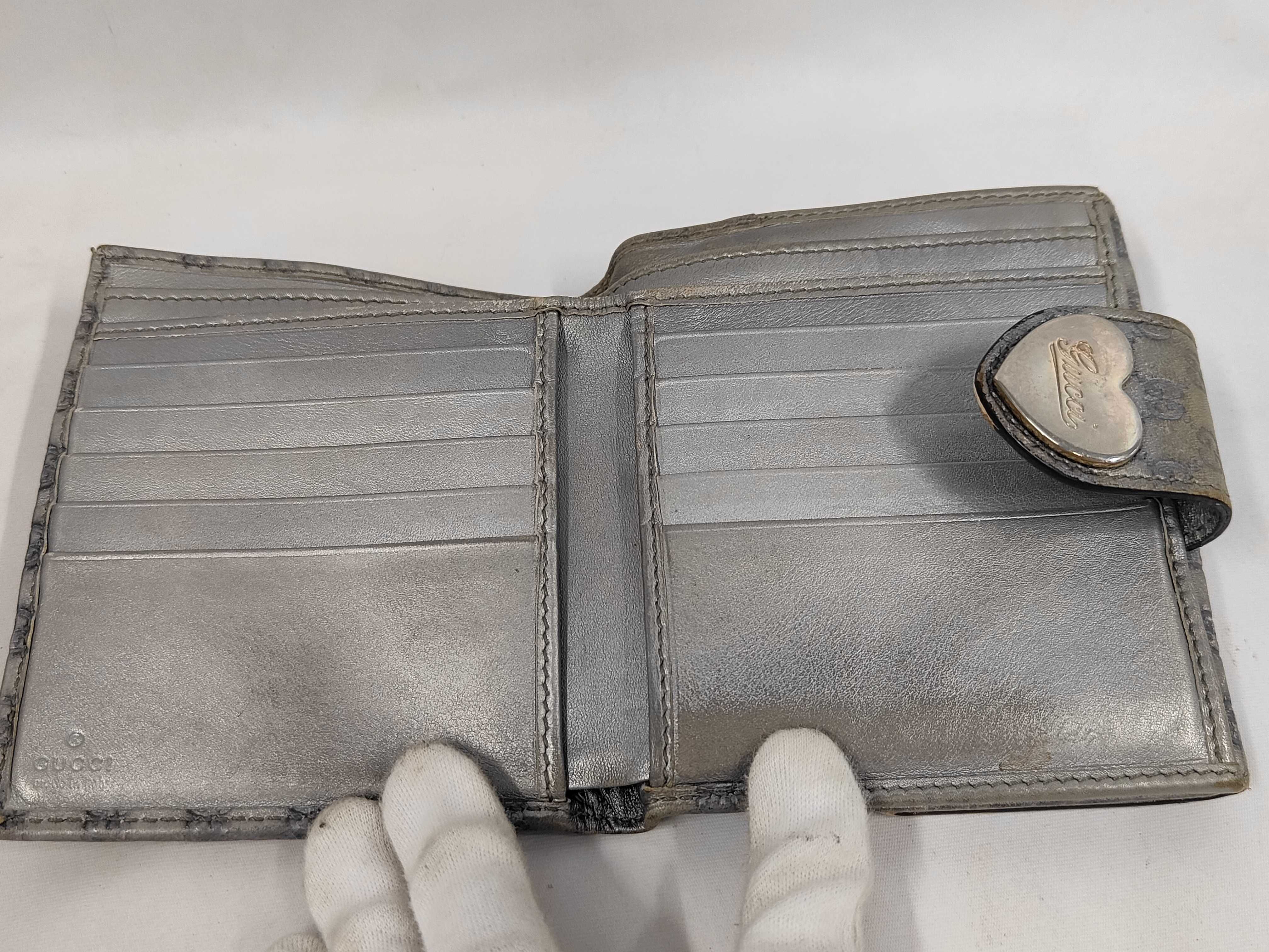 Microssima Bi-fold Wallet, Leather, Silver, 203549 — view 8