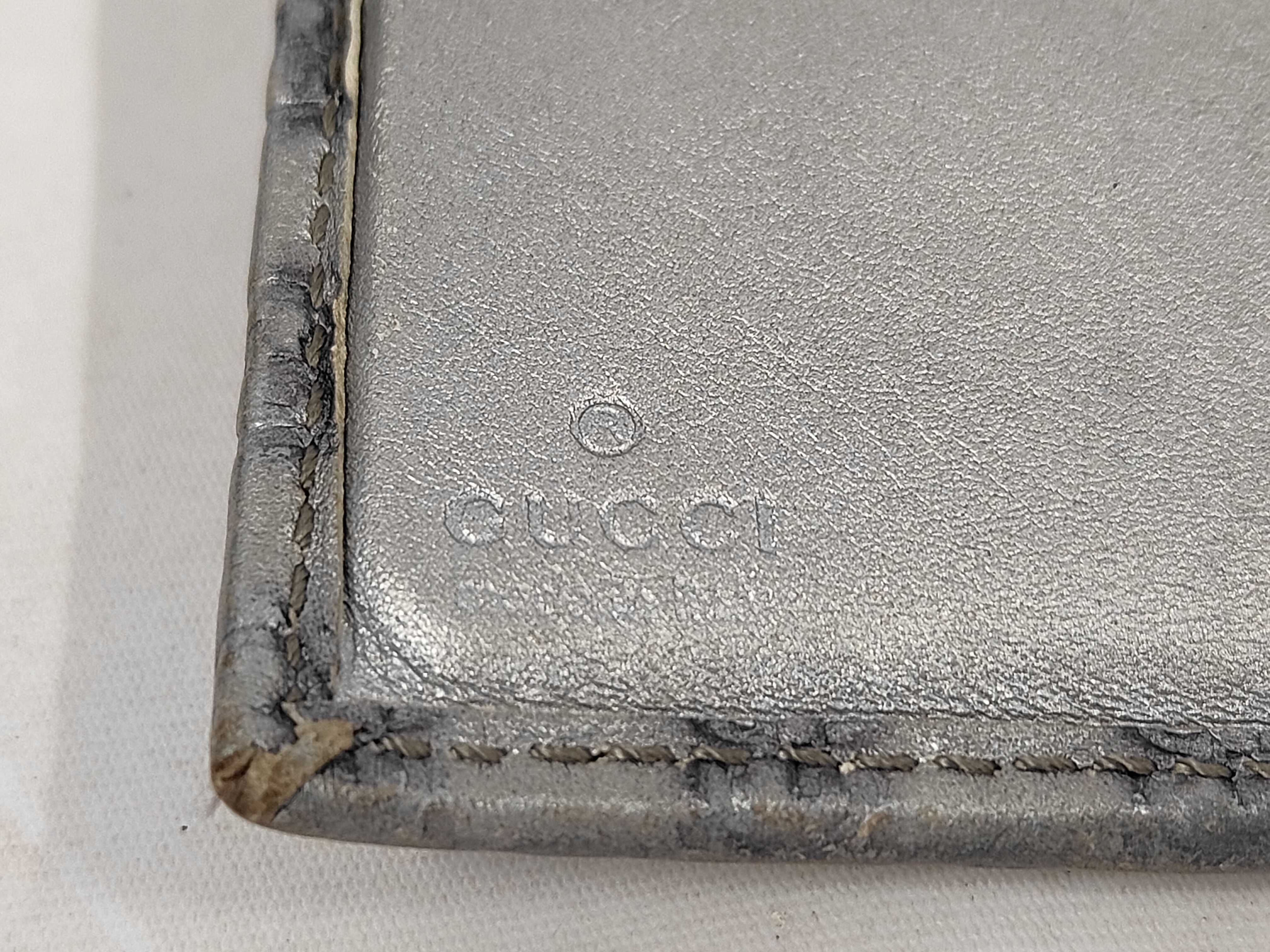 Microssima Bi-fold Wallet, Leather, Silver, 203549 — view 9