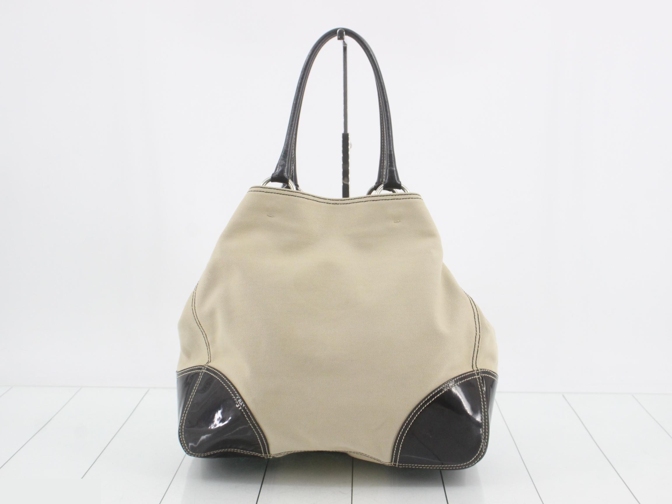 Triangle logo leather handbag — view 2
