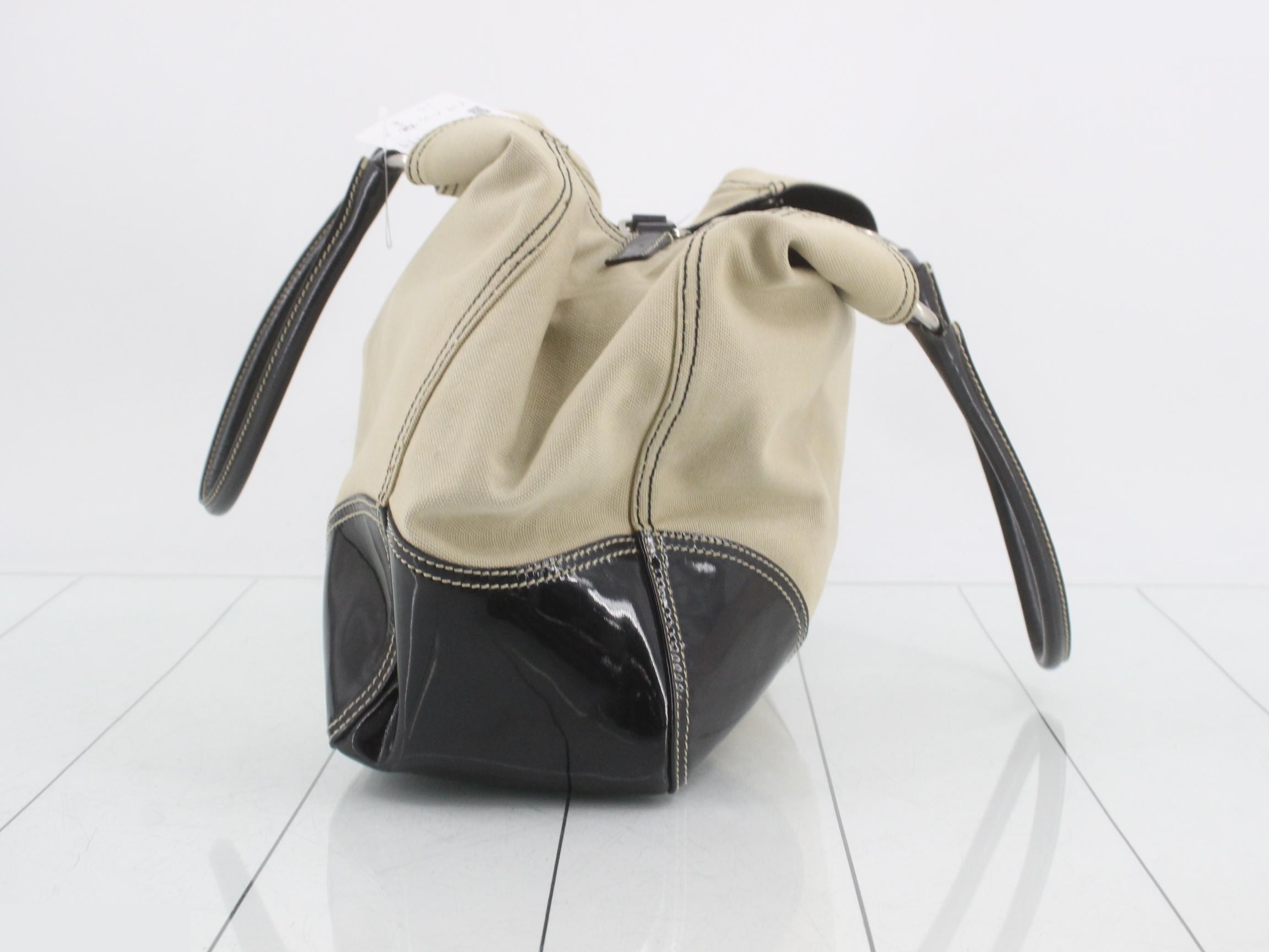 Triangle logo leather handbag — view 3