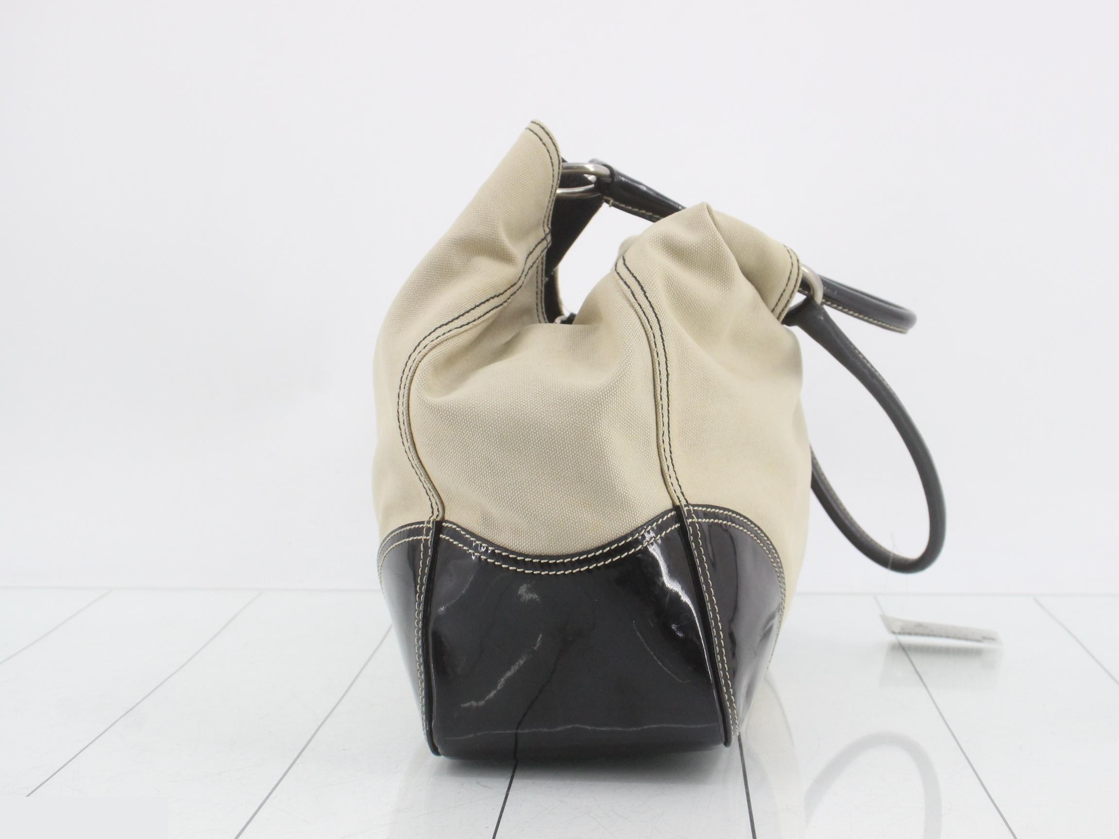 Triangle logo leather handbag — view 4