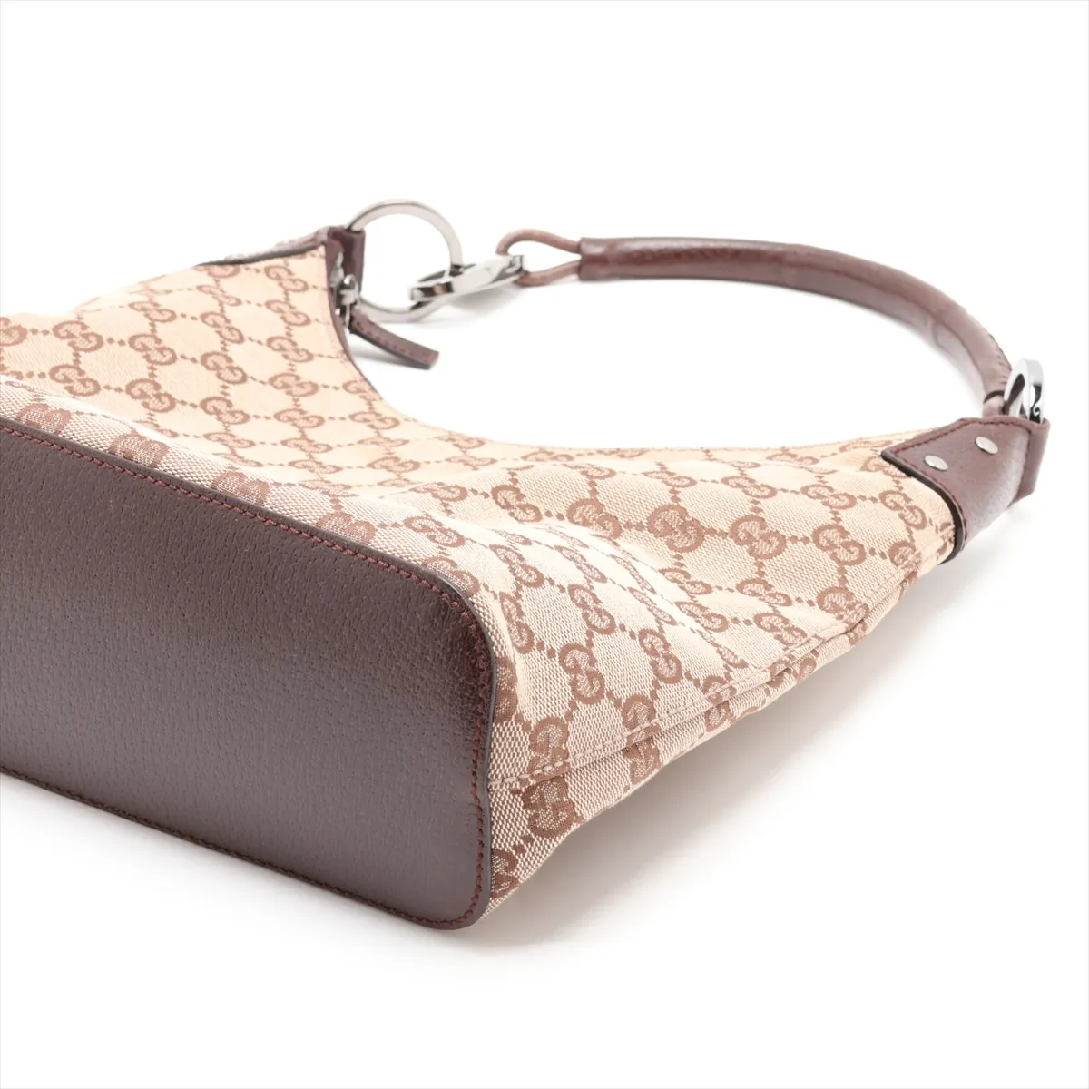 GG Canvas Shoulder Bag, Beige x Brown, 115003 — view 3