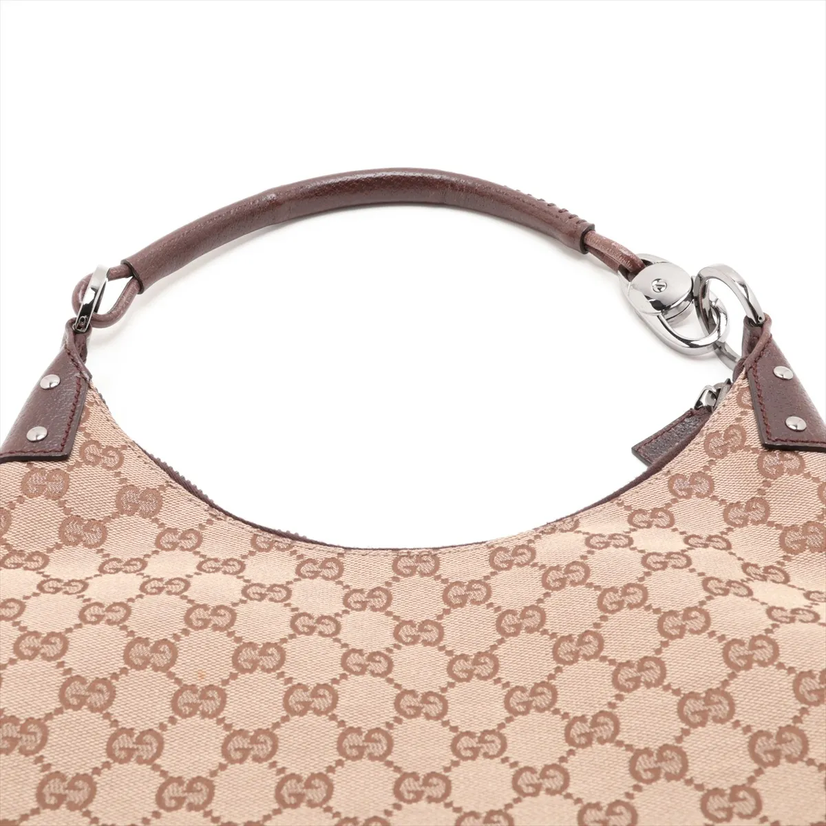 GG Canvas Shoulder Bag, Beige x Brown, 115003 — view 6