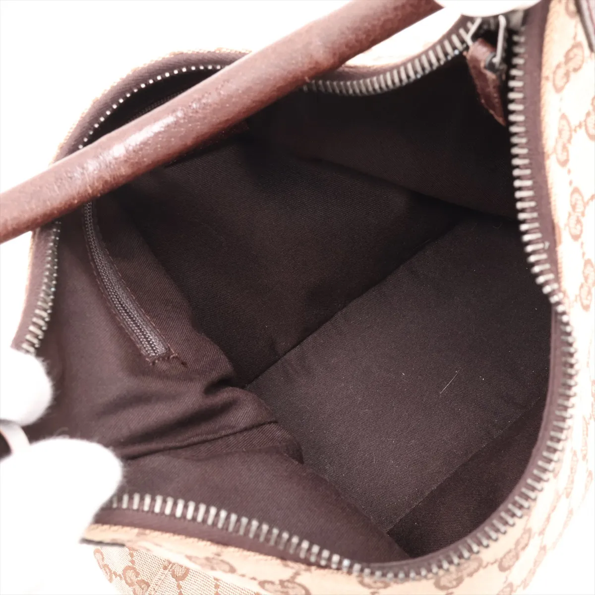 GG Canvas Shoulder Bag, Beige x Brown, 115003 — view 7