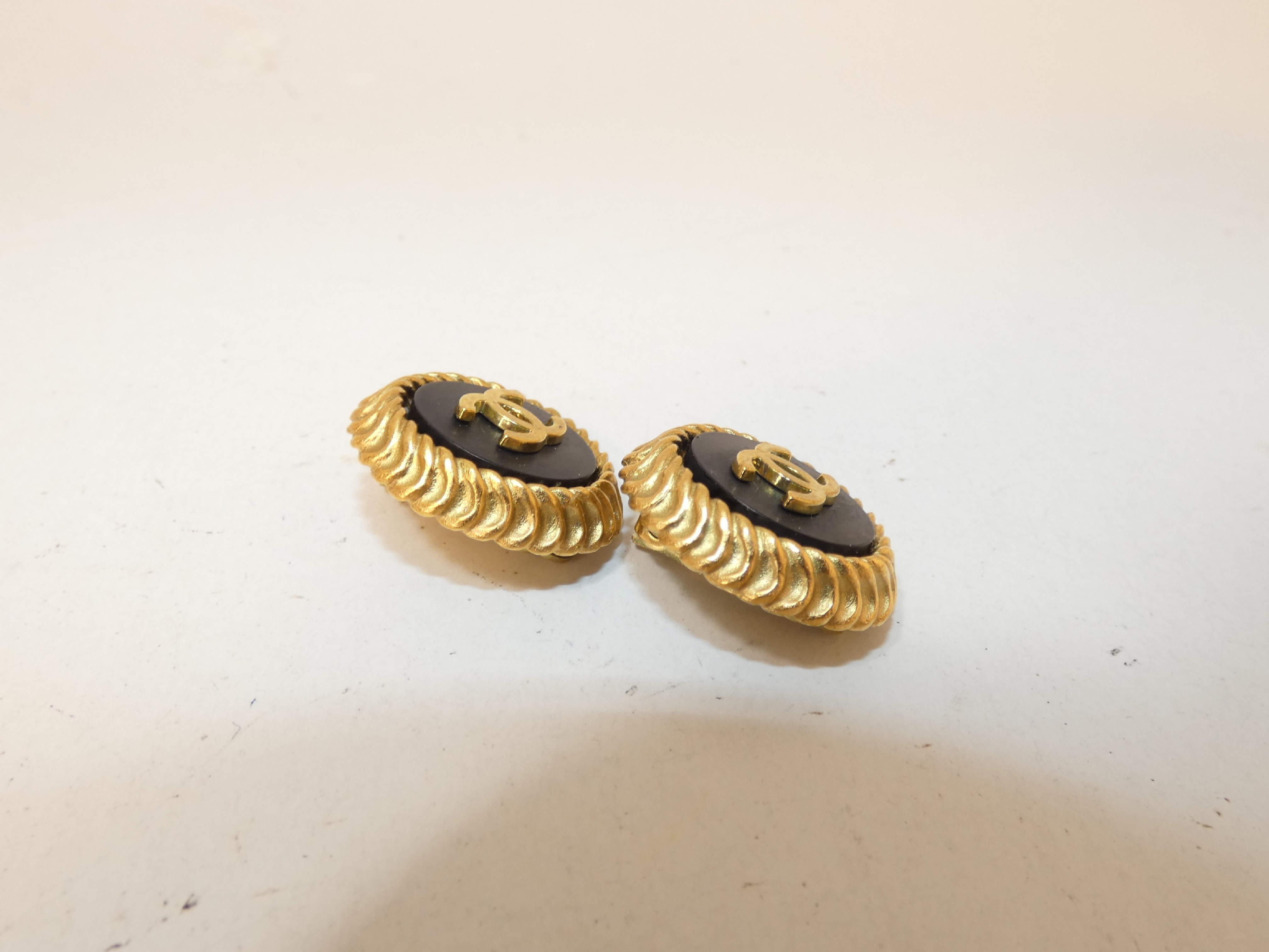 Coco GP Black Circle Earrings — view 2