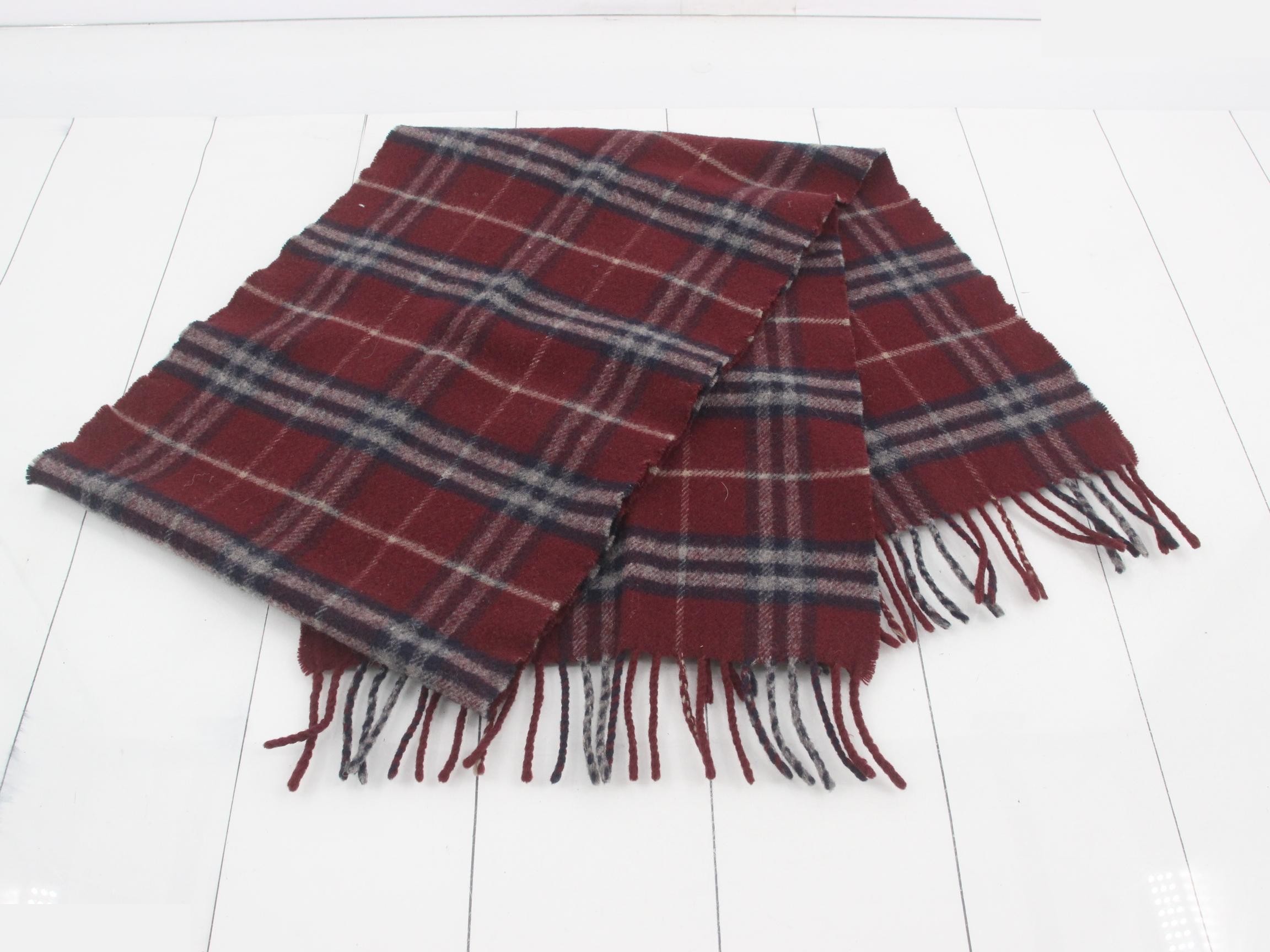 Nova Check Scarf, Red, 100% Wool — view 3
