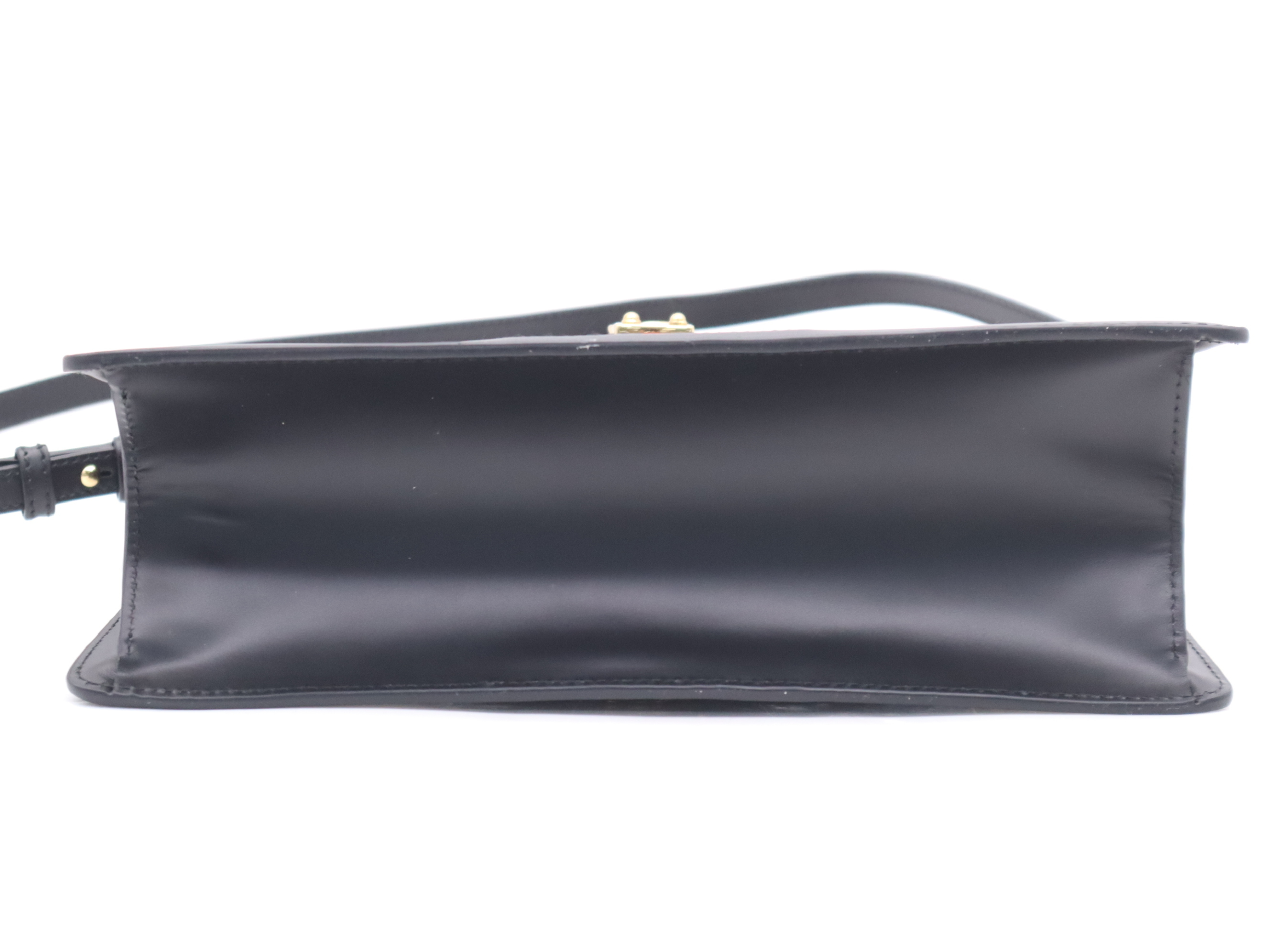 431665 Leather Sylvie Sherry Line Shoulder Bag Black Shoulder Bag — view 4