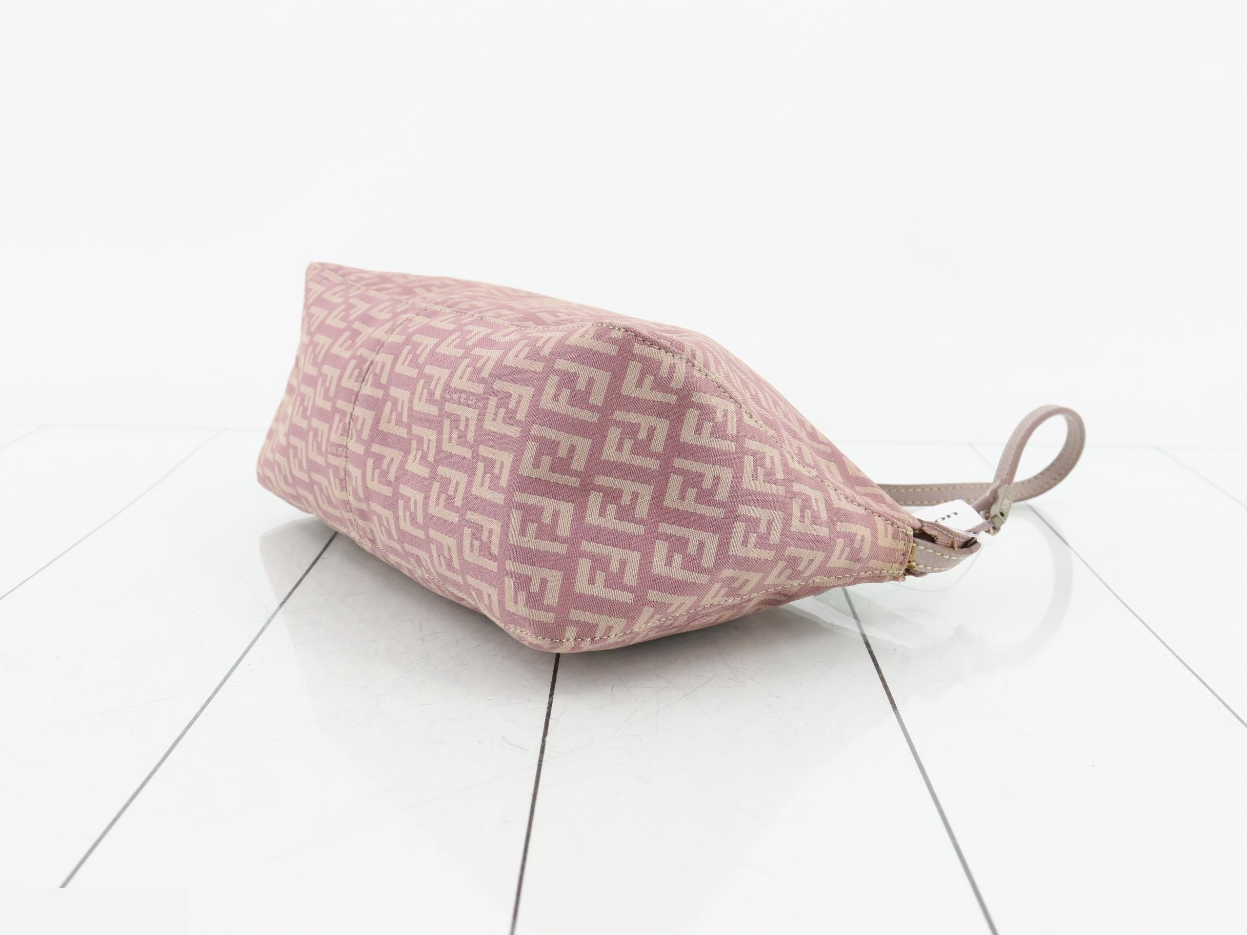Zucchino Shoulder Bag, Canvas/Leather, Purple — view 6