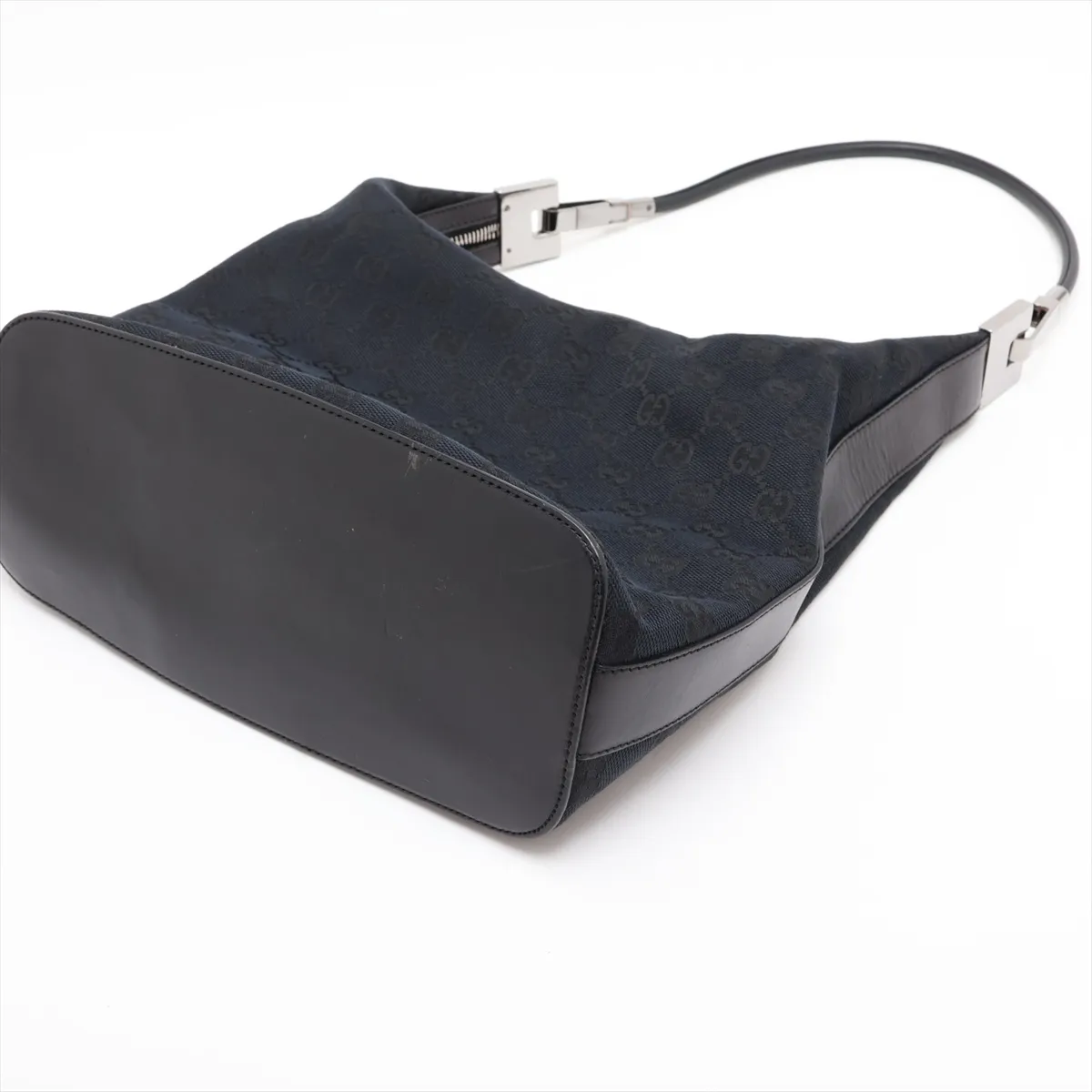 GG Canvas Shoulder Bag, Navy x Black — view 3