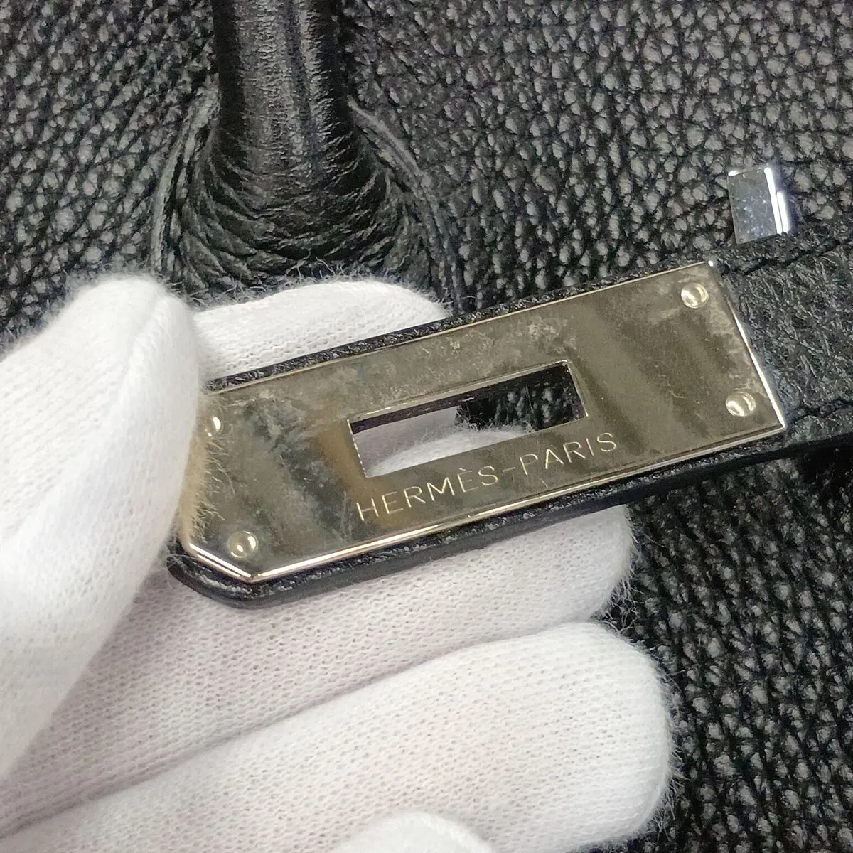 [Individually packaged] Hermes Birkin 35 Letournée Togo Black Silver Hardware (Stamp unclear) — view 13