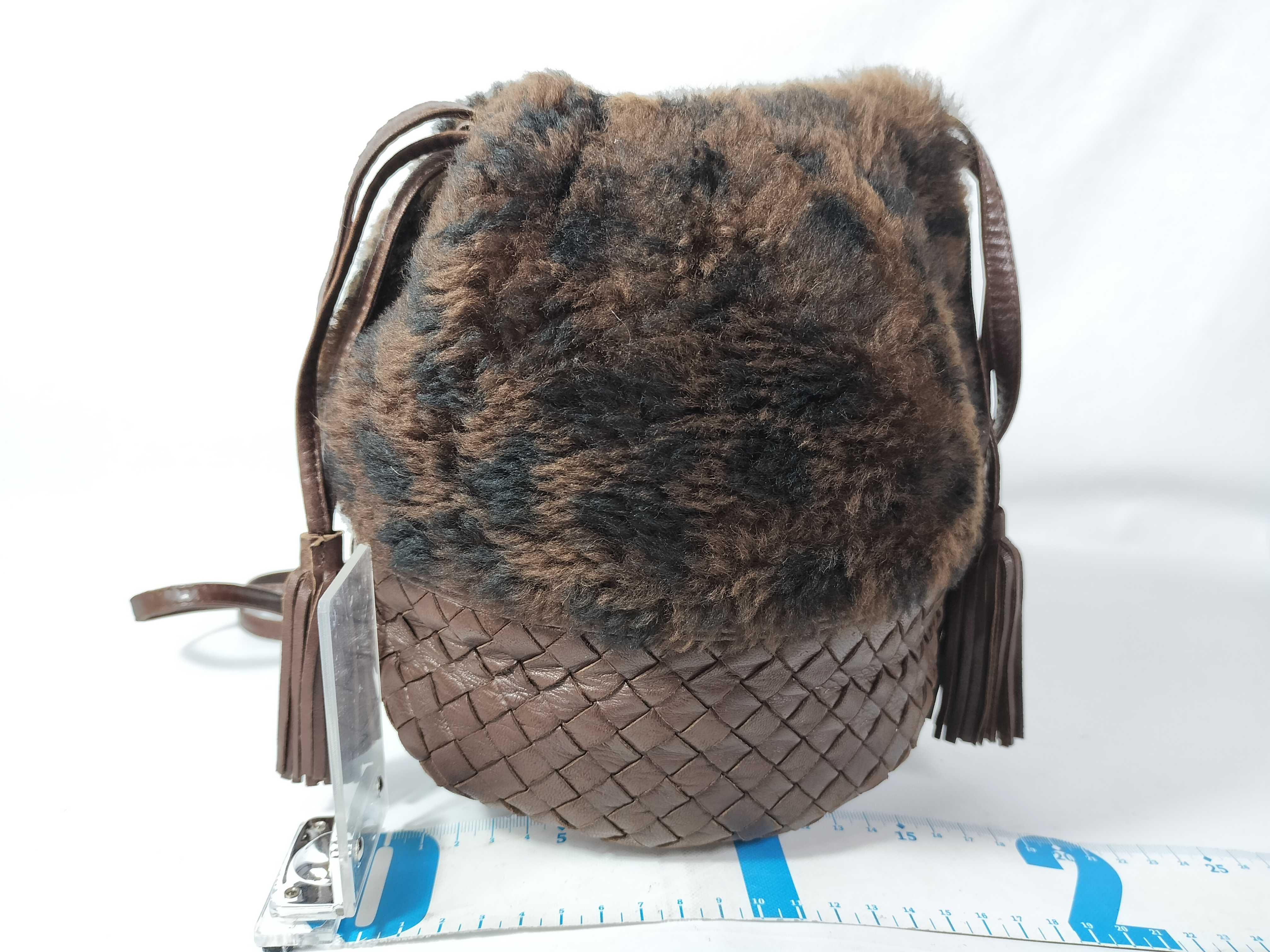 Leopard Print Fur Pochette Shoulder Bag — view 2