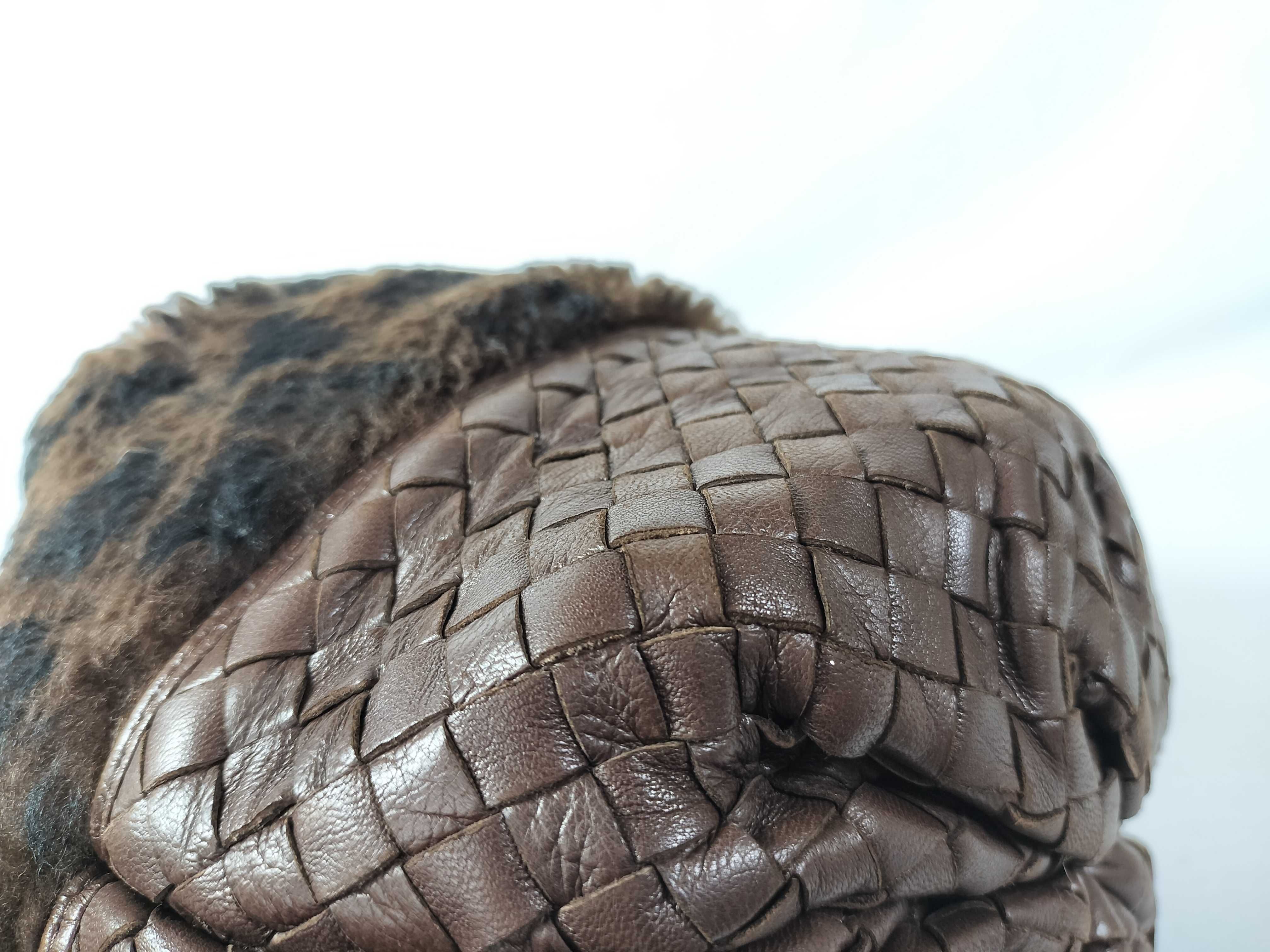 Leopard Print Fur Pochette Shoulder Bag — view 6