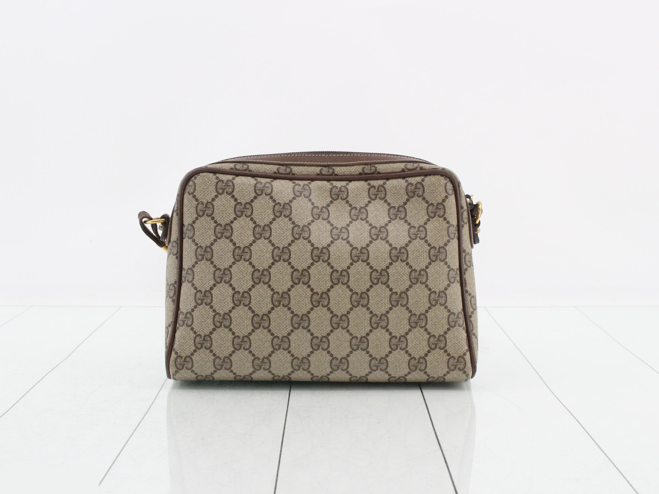 PVC GG Old Shoulder Bag, Brown — view 2