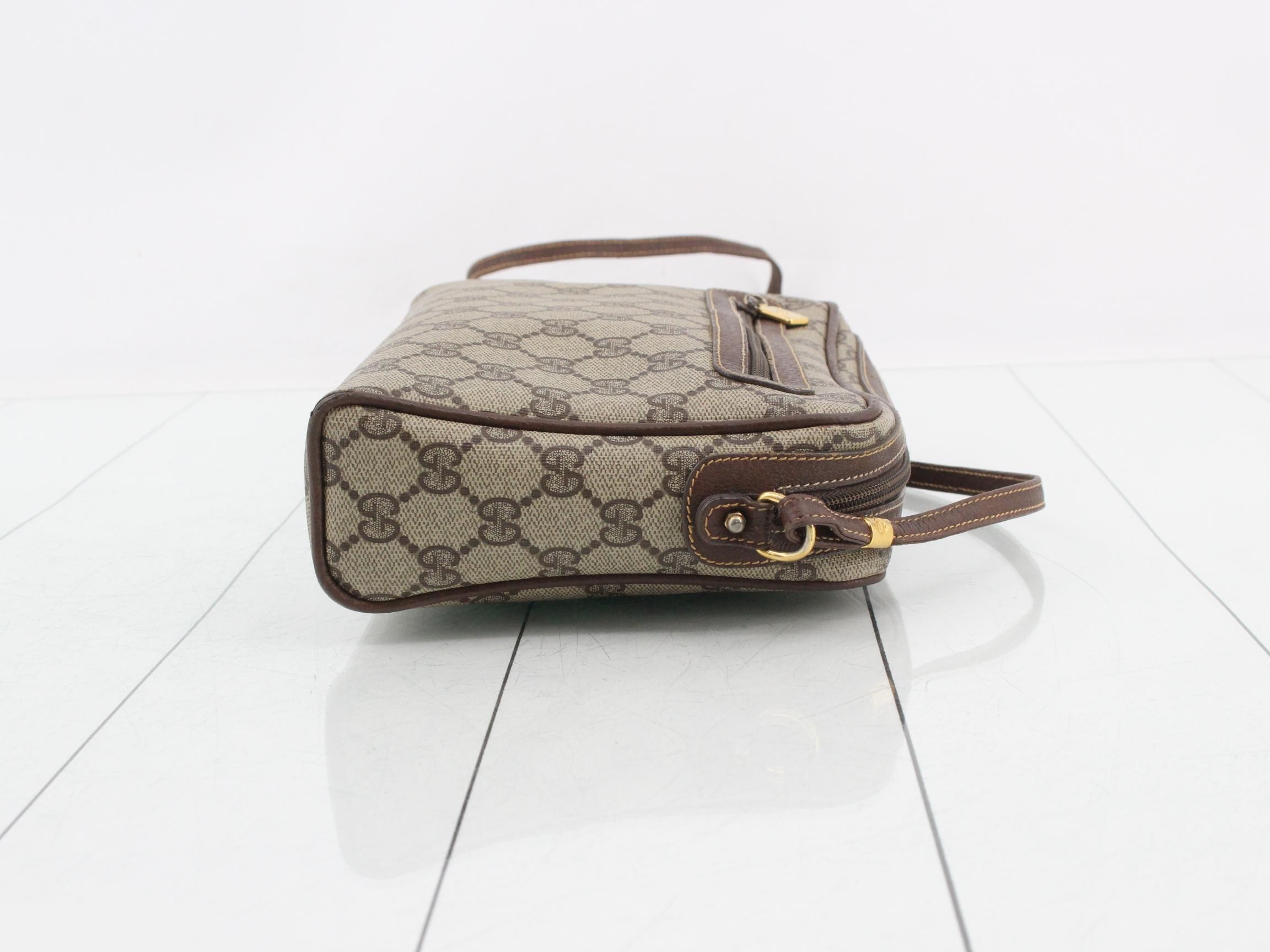 PVC GG Old Shoulder Bag, Brown — view 3
