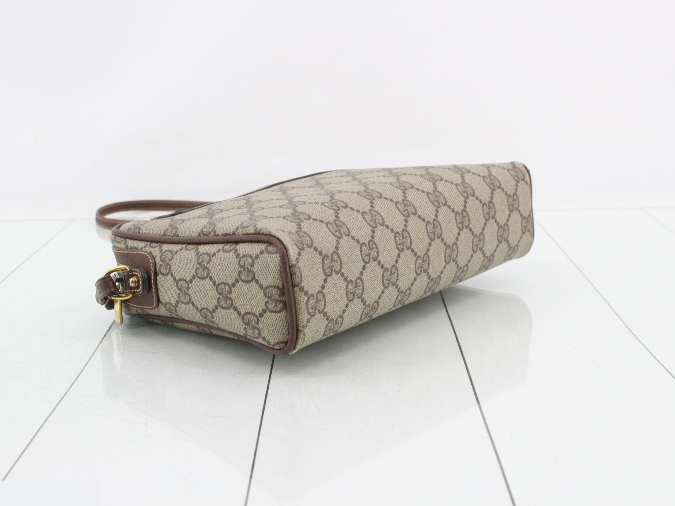 PVC GG Old Shoulder Bag, Brown — view 5
