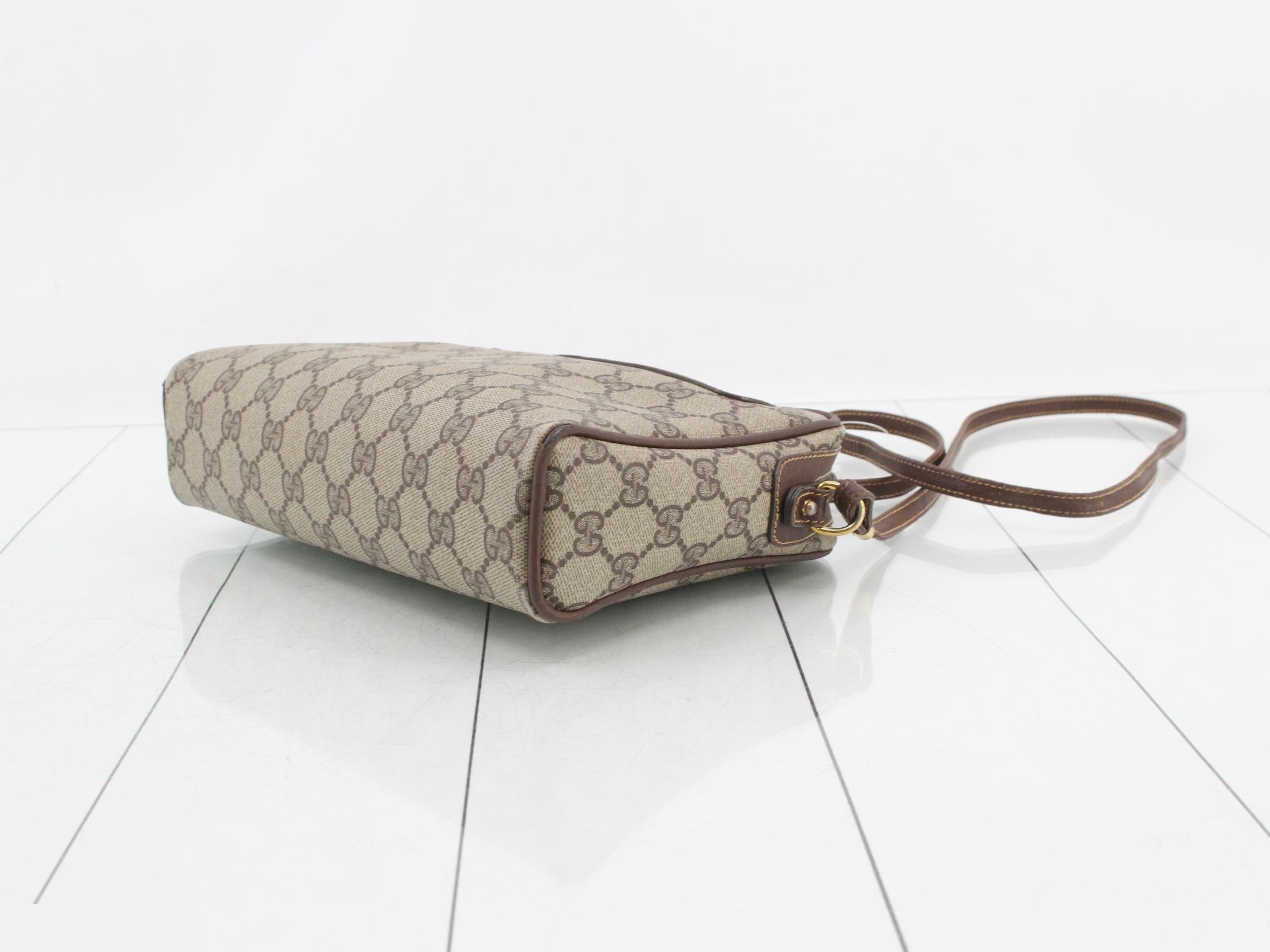 PVC GG Old Shoulder Bag, Brown — view 6