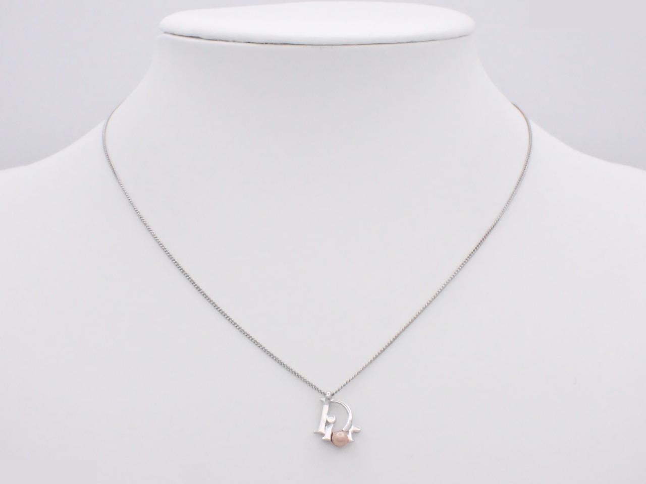 Necklace, Dior logo, unused, chain approximately 43cm. — view 3