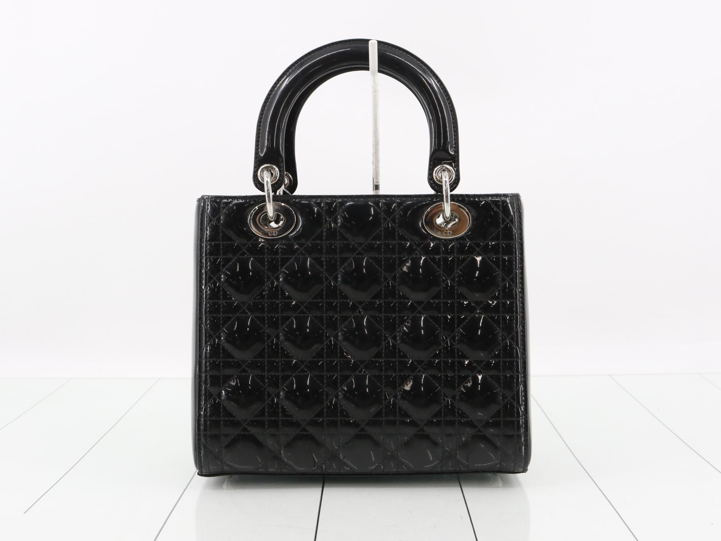 Lady Dior enamel tote bag, 2-way — view 2