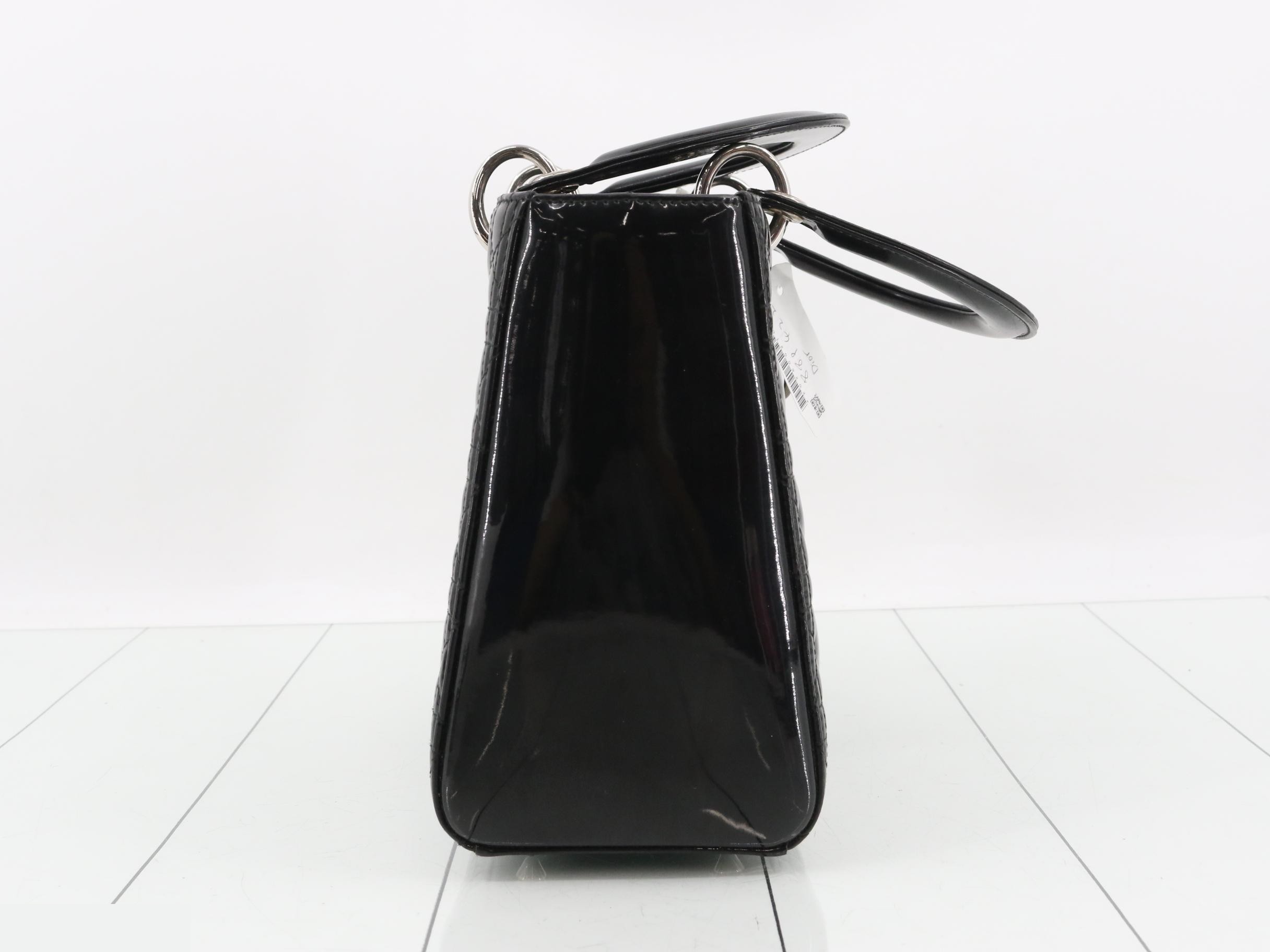 Lady Dior enamel tote bag, 2-way — view 4