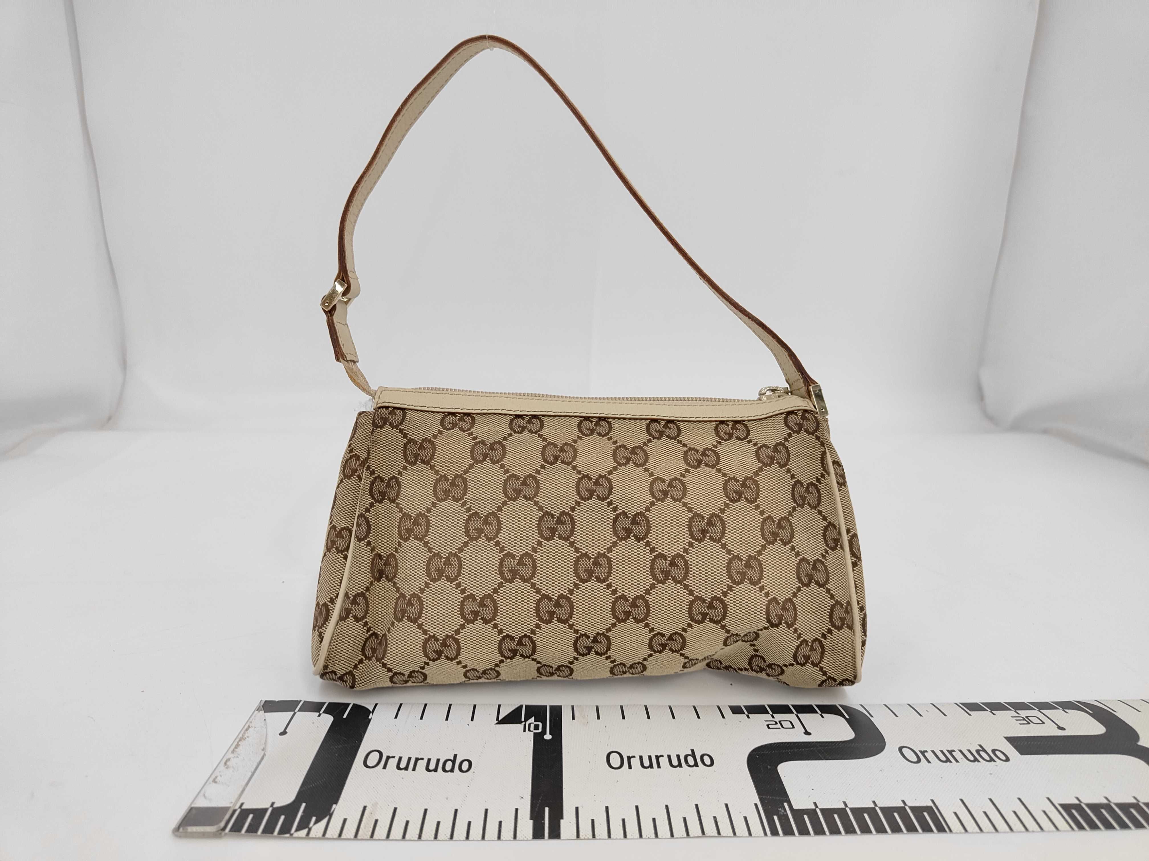 GG Canvas Handbag Leather Beige 145750 Handbag — view 2