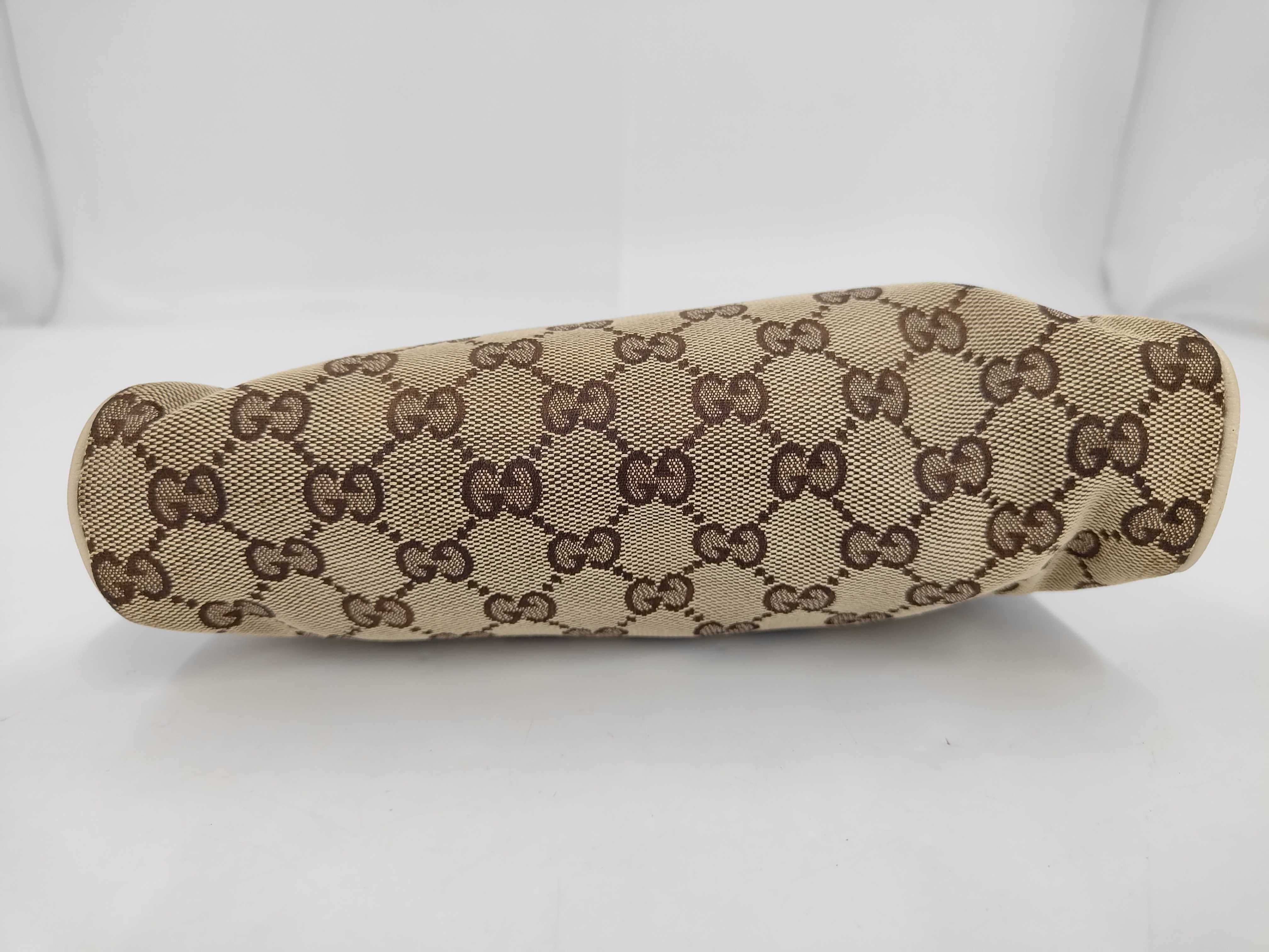 GG Canvas Handbag Leather Beige 145750 Handbag — view 4