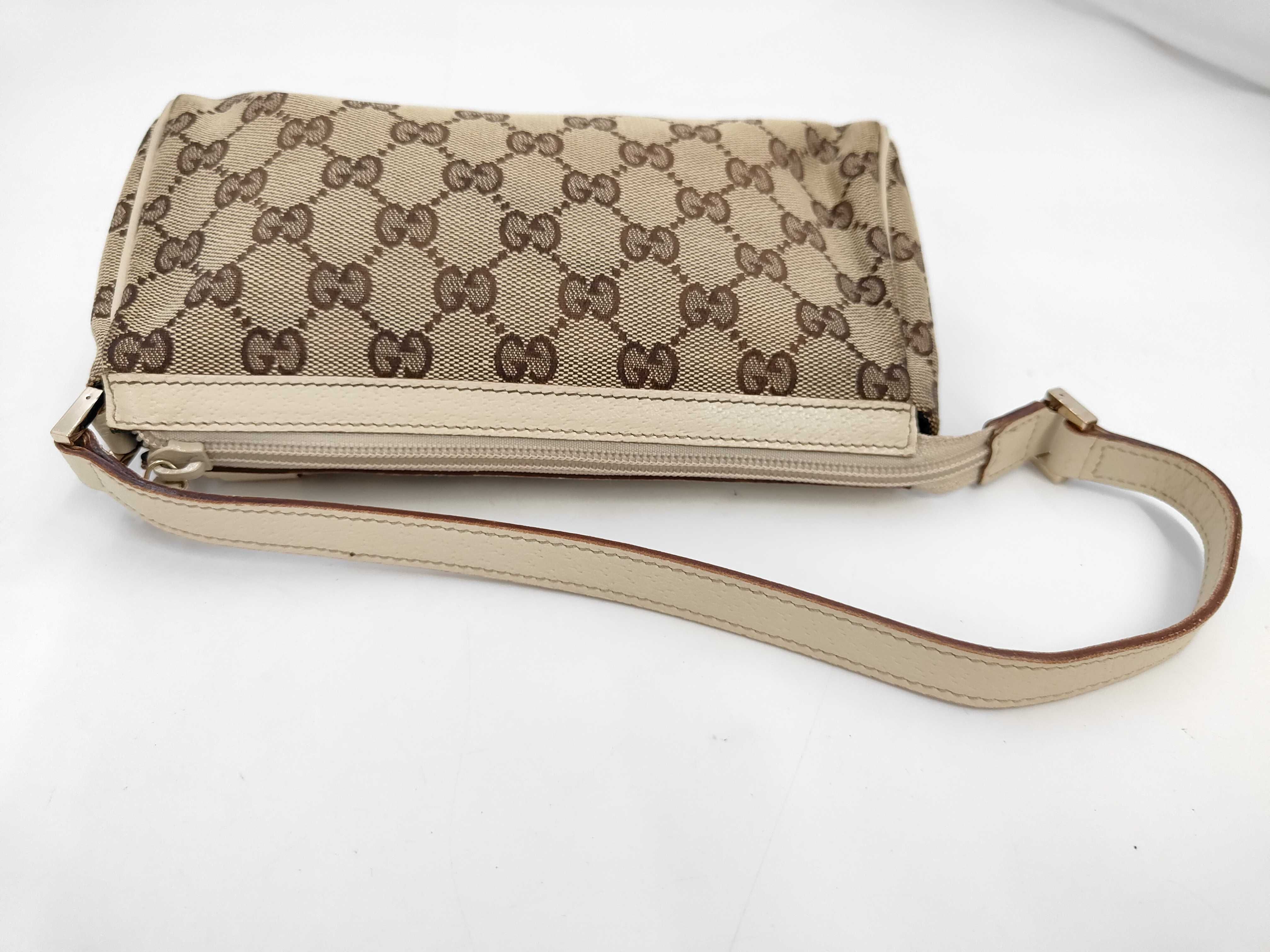 GG Canvas Handbag Leather Beige 145750 Handbag — view 5