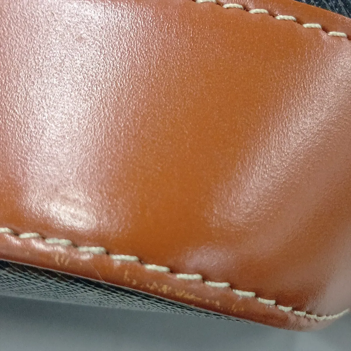 Triomphe Small Bucket PVC x Leather Shoulder Bag, Brown — view 10