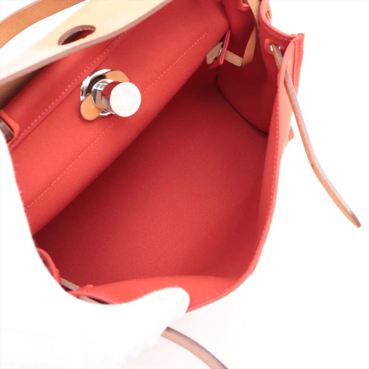Ale Bag Zip PM Toile Military x Vash Hunter Red x Brown Silver Hardware A:2017 — view 8