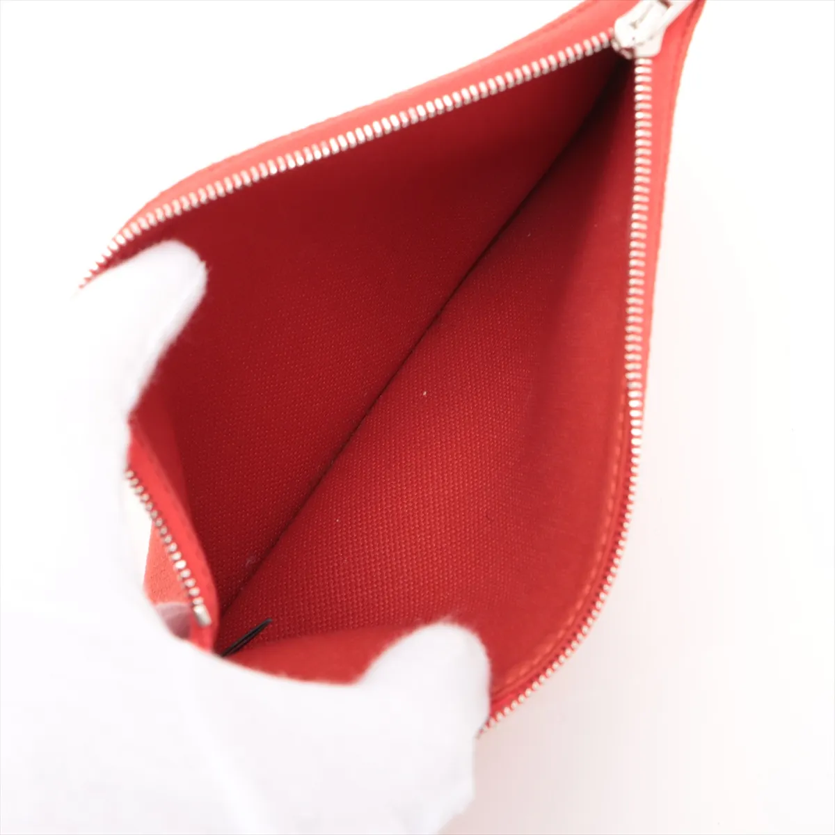 Ale Bag Zip PM Toile Military x Vash Hunter Red x Brown Silver Hardware A:2017 — view 10
