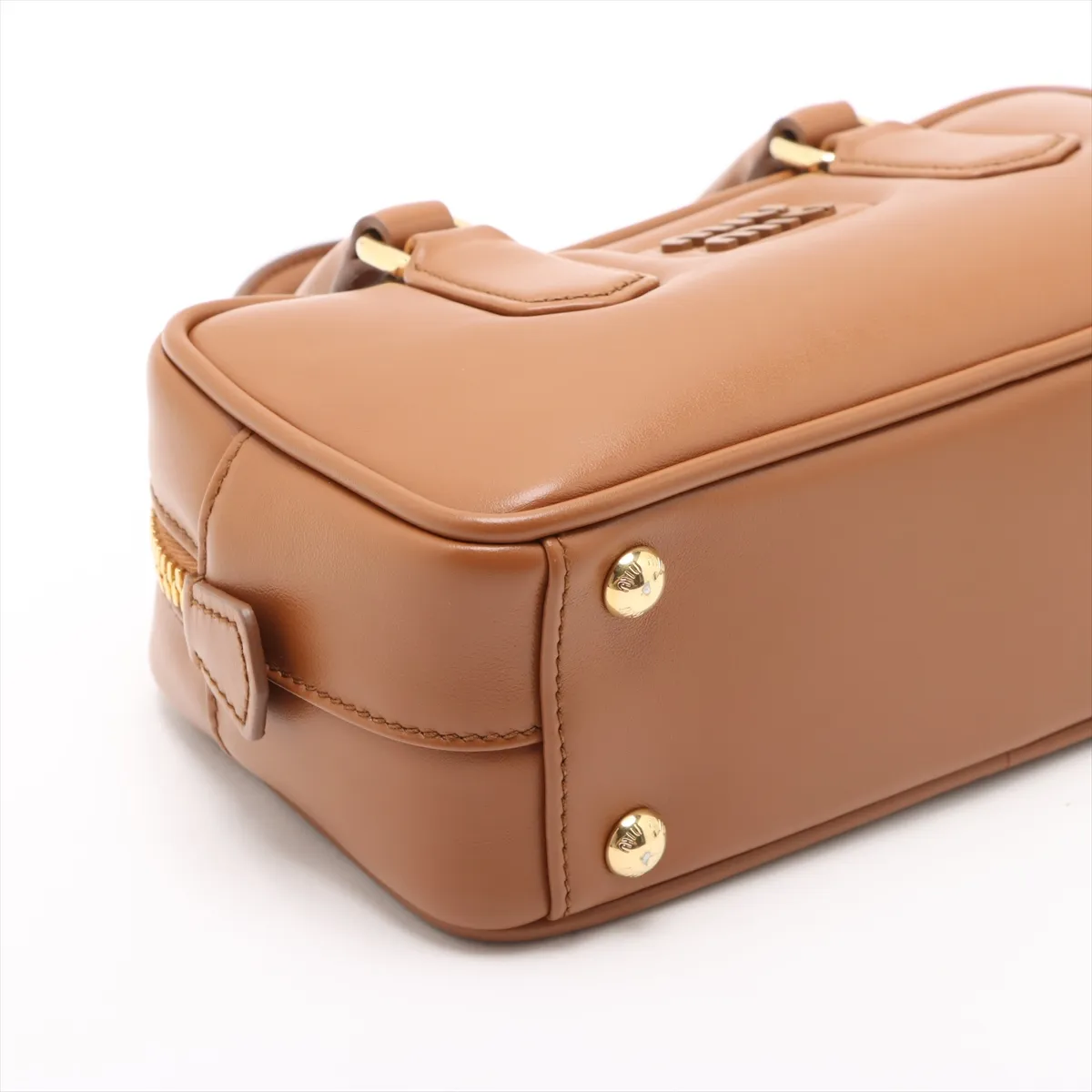 Arcadi Leather 2-Way Handbag Brown — view 4