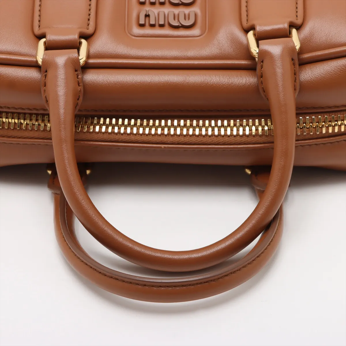Arcadi Leather 2-Way Handbag Brown — view 5