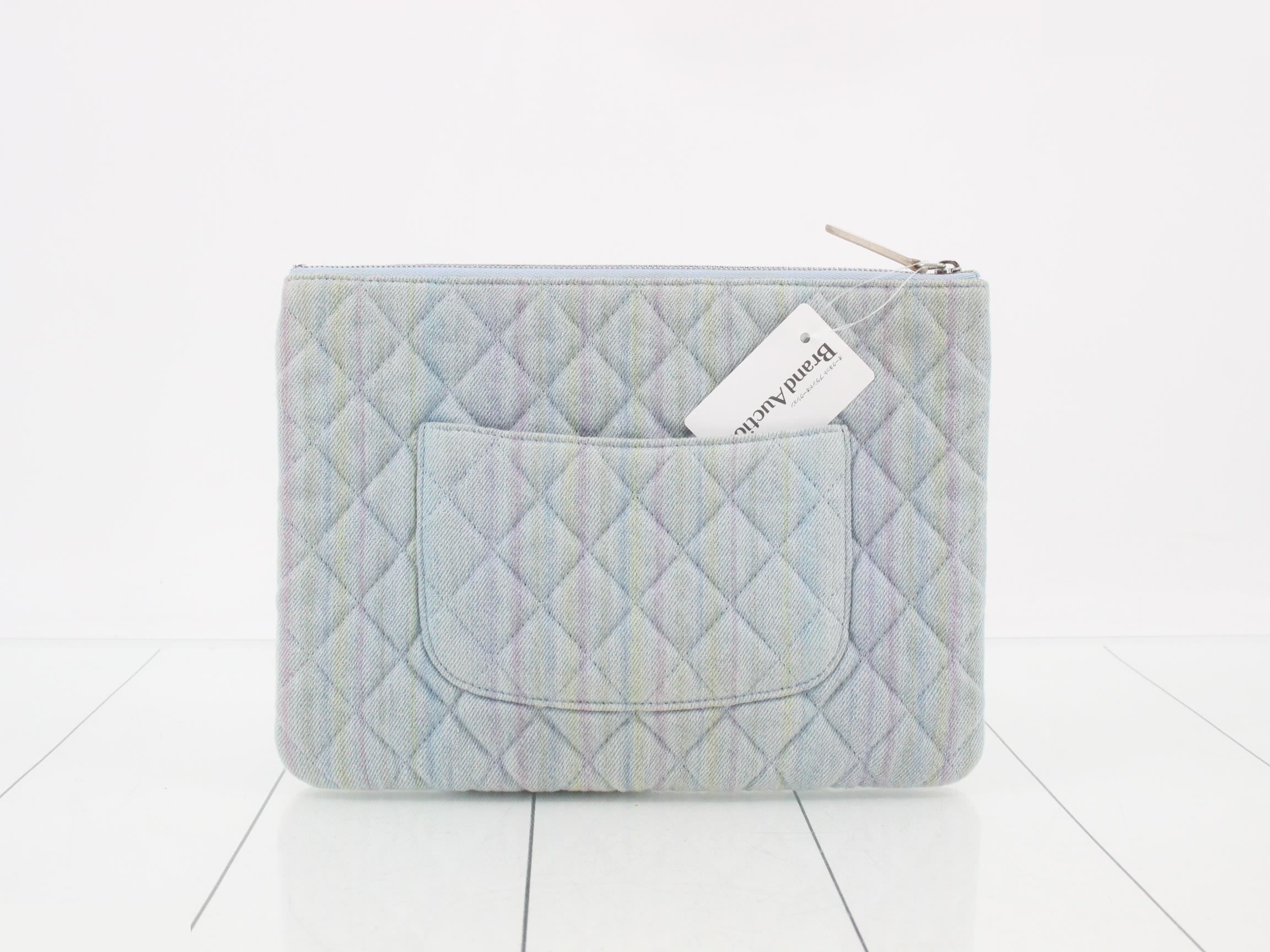 Coco Mark Denim Clutch Bag — view 2