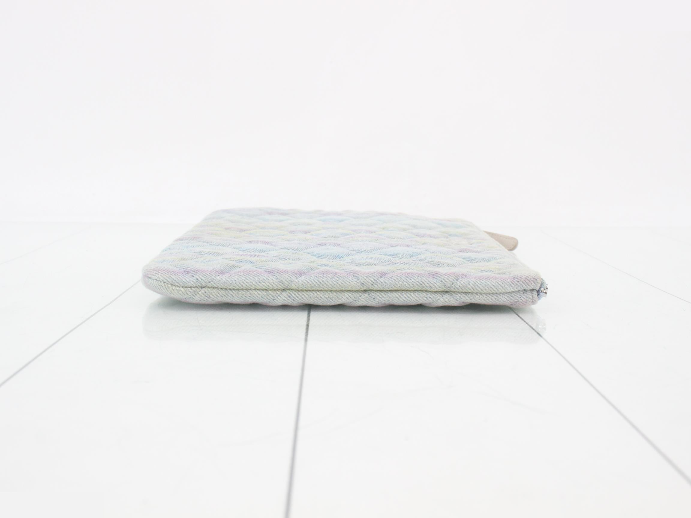 Coco Mark Denim Clutch Bag — view 3