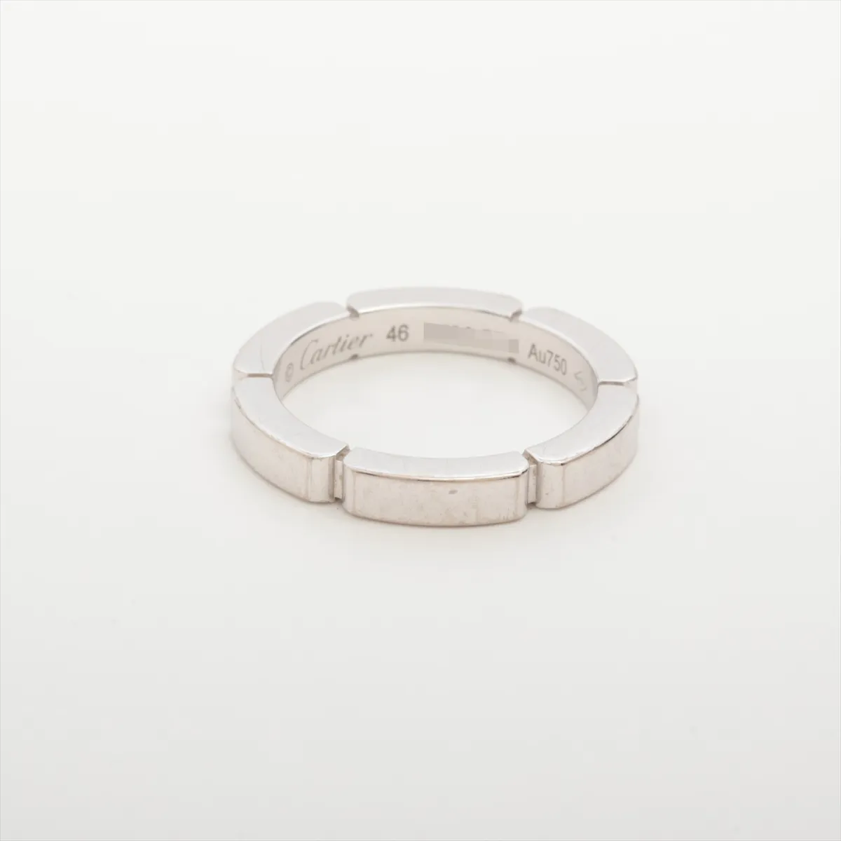 Maillon Panthère Half Diamond Ring, 750 (WG), 3.7g, Size 46, HKA574, dents, CRB4221046 — view 2